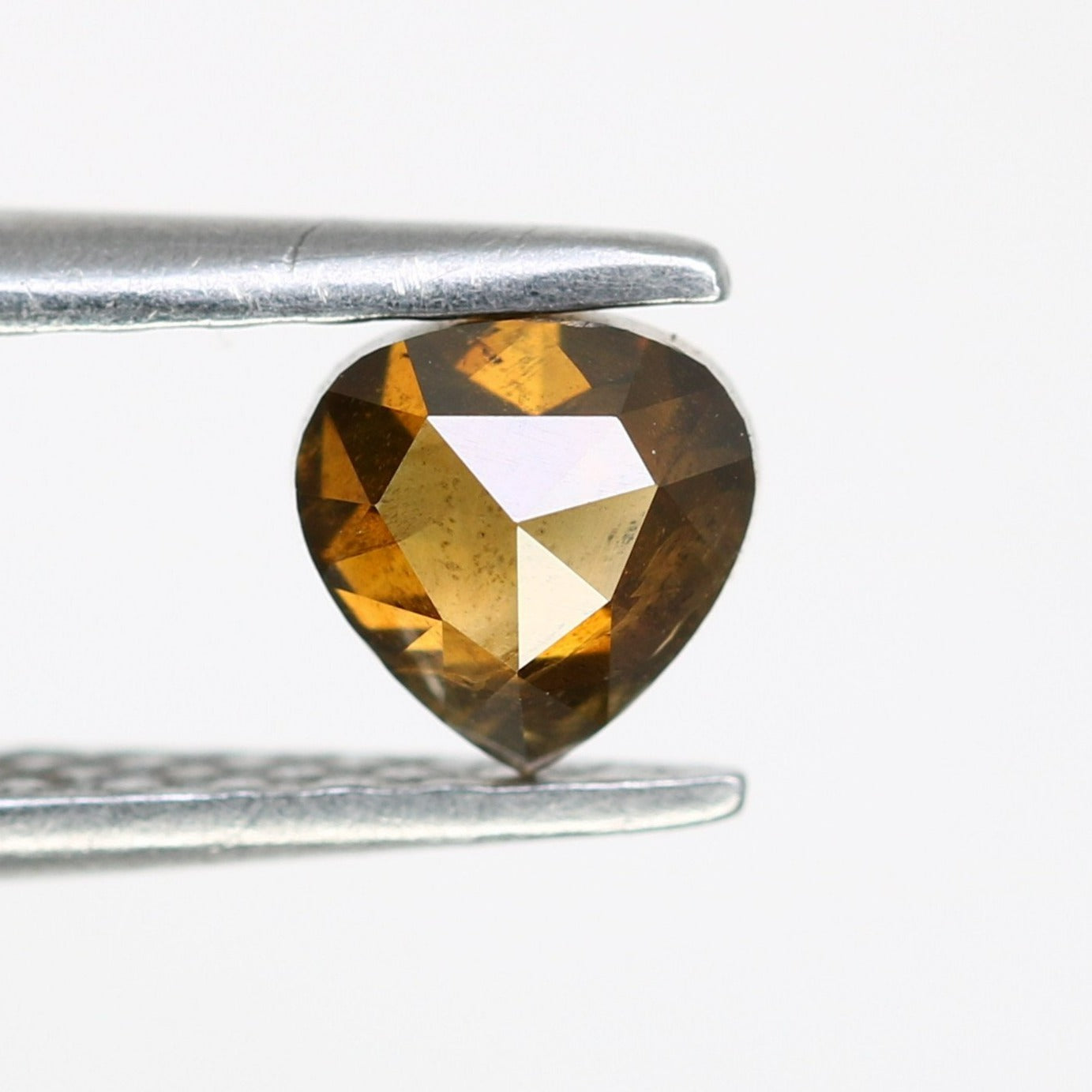 0.47 Ct 4.6 MM Heart Shape Fancy Brown Color Loose Diamond For Diamond Pendant - JayKrishna Diamond