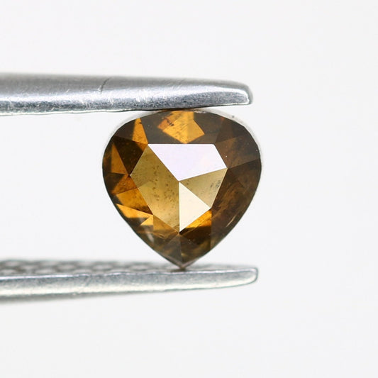 0.47 Ct 4.6 MM Heart Shape Fancy Brown Color Loose Diamond For Diamond Pendant - JayKrishna Diamond
