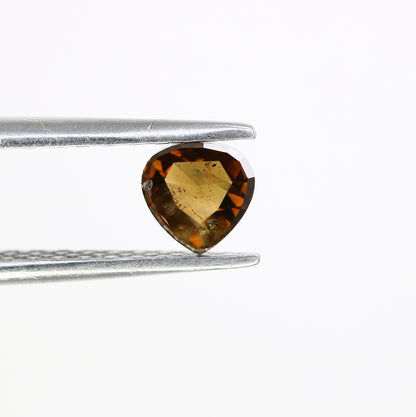 0.47 Ct 4.6 MM Heart Shape Fancy Brown Color Loose Diamond For Diamond Pendant - JayKrishna Diamond