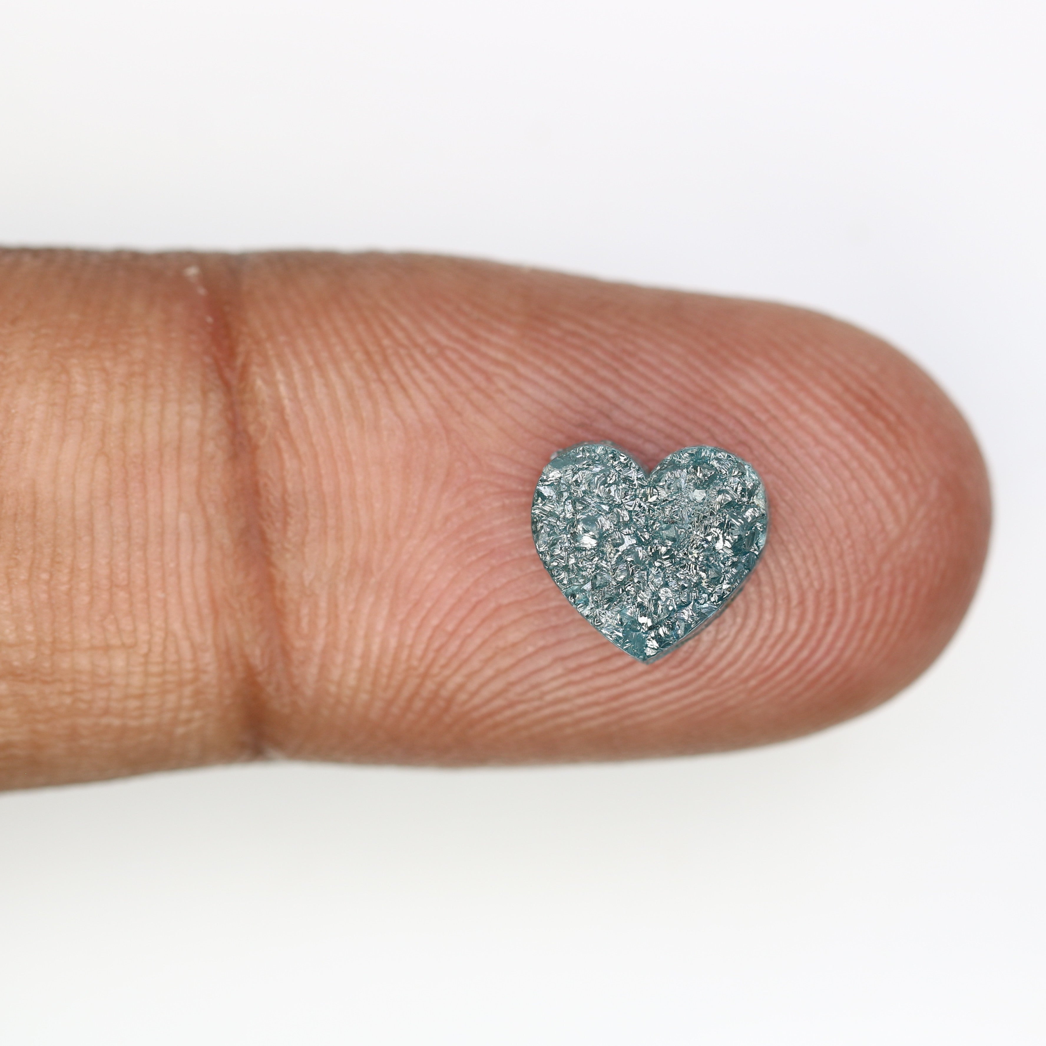 1.91 Carat Heart Shape Diamond Fancy Blue Color Raw Diamond For Wedding Ring