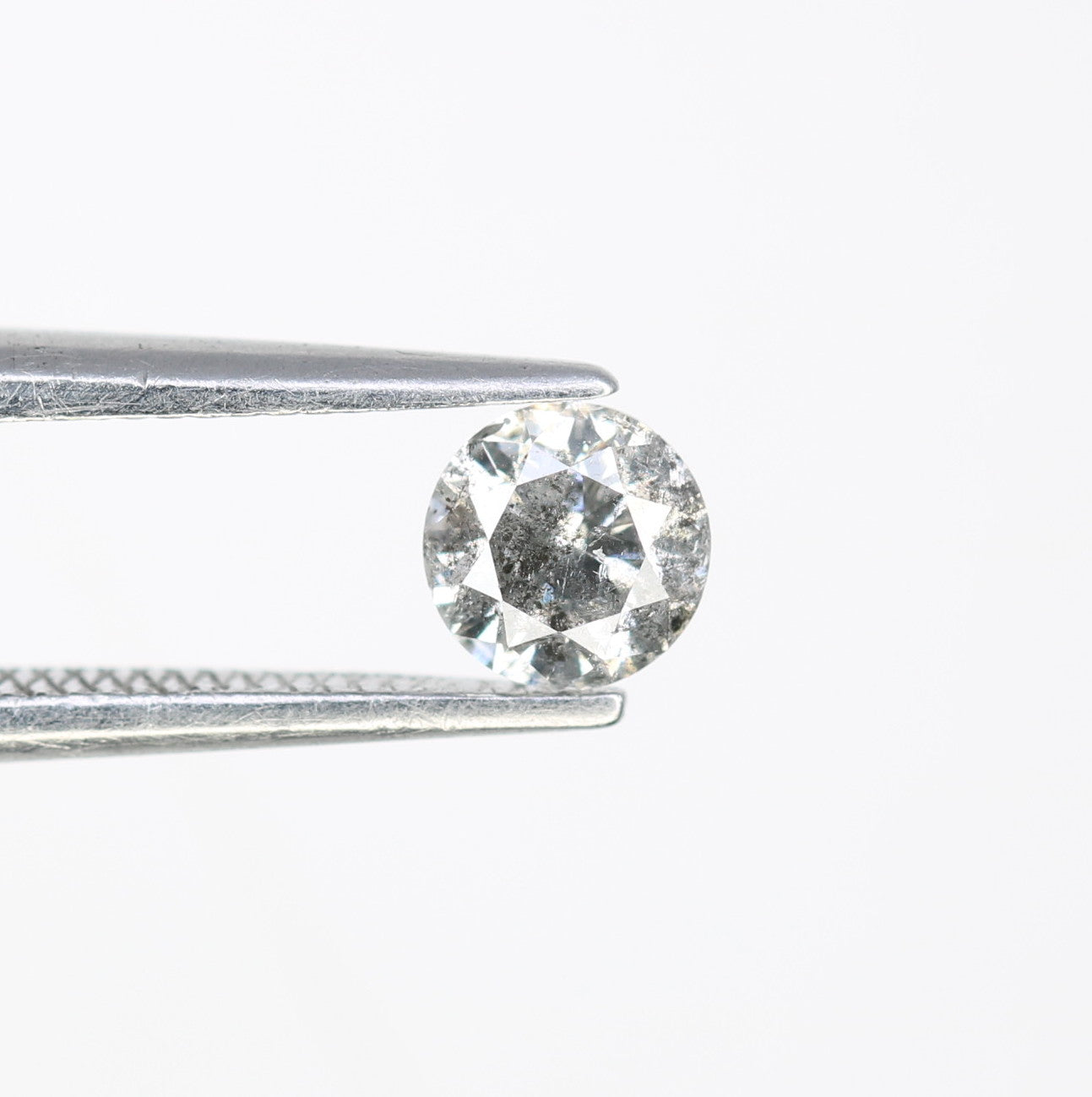 0.39 CT 4.50 x 2.90 MM Brilliant Cut Round Salt and Pepper Loose Diamond for Custom Engagement Rings, Unique Fine Jewelry & Ethical Bridal Jewelry - JayKrishna Diamond