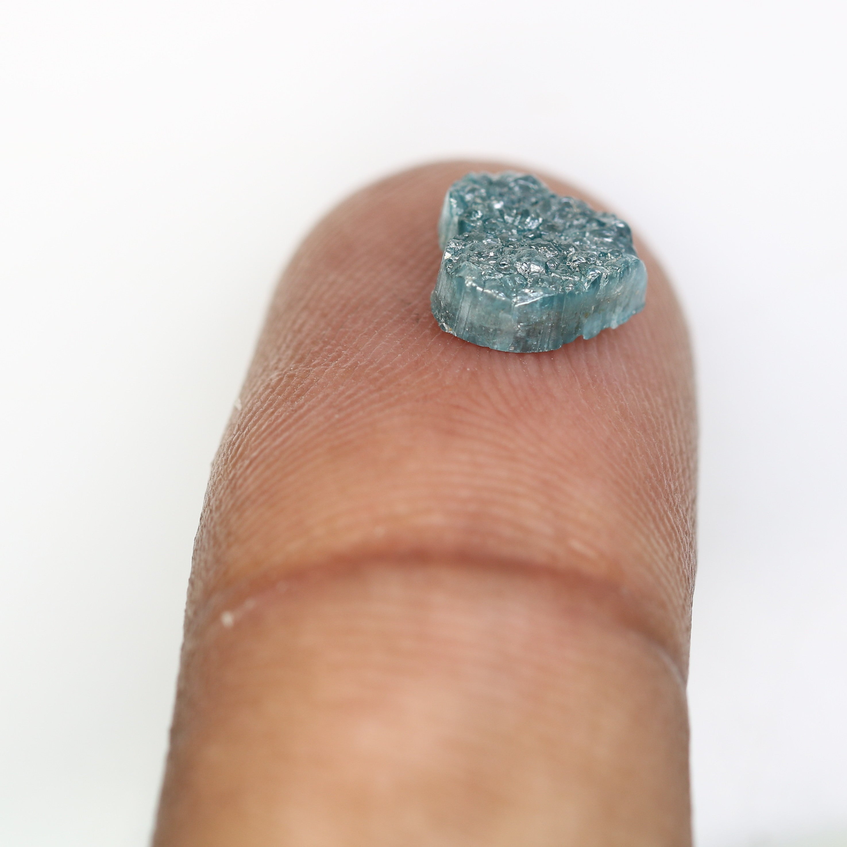 1.91 Carat Heart Shape Diamond Fancy Blue Color Raw Diamond For Wedding Ring