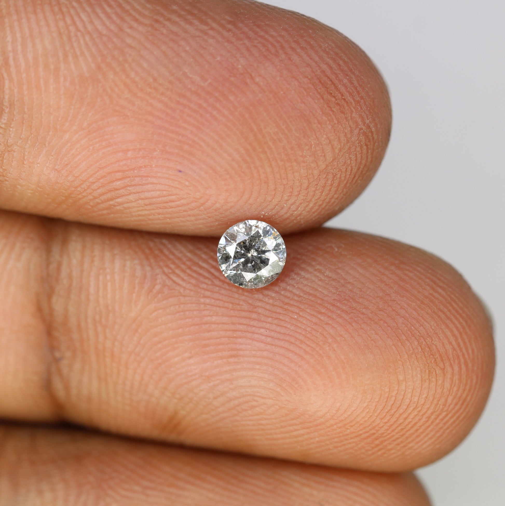 0.39 CT 4.50 x 2.90 MM Brilliant Cut Round Salt and Pepper Loose Diamond for Custom Engagement Rings, Unique Fine Jewelry & Ethical Bridal Jewelry - JayKrishna Diamond