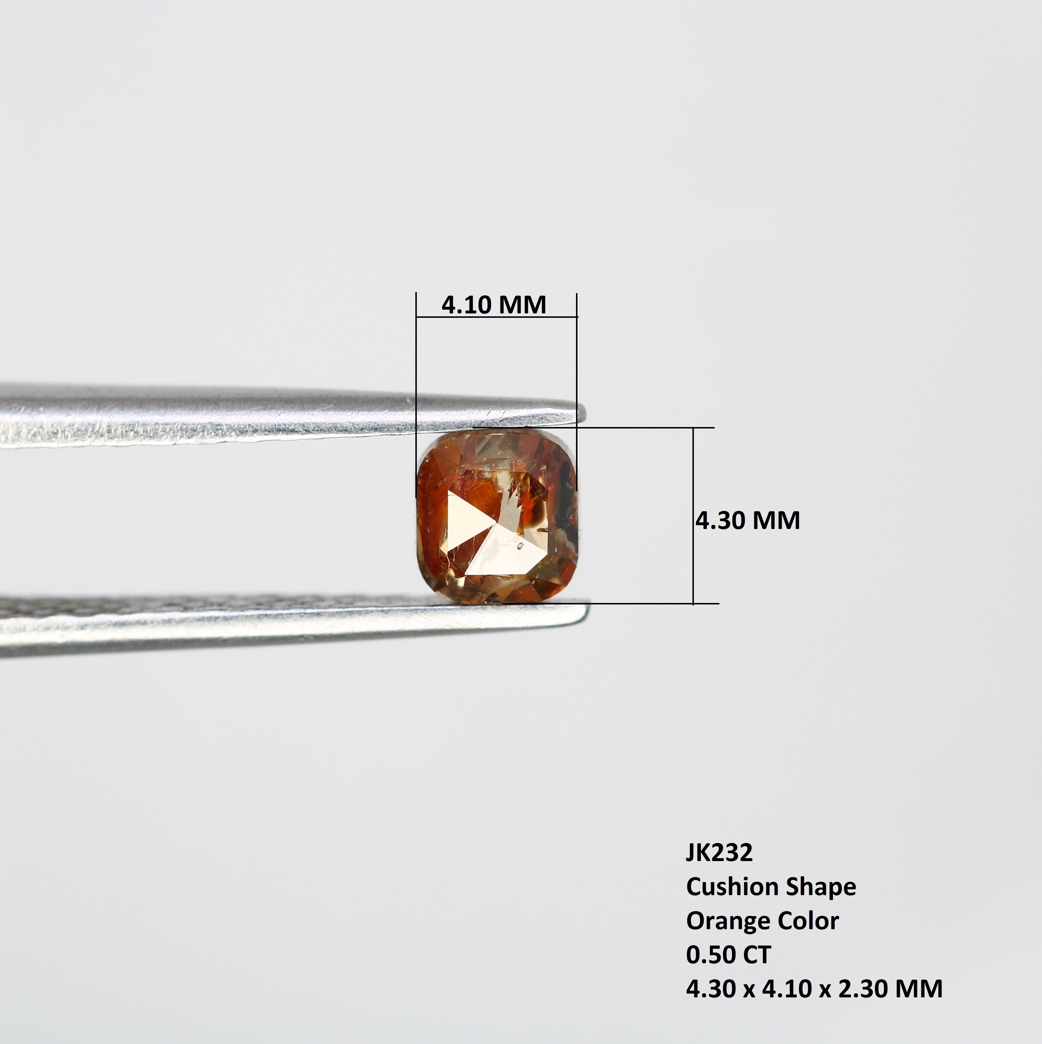0.50 Carat Natural Fancy Orange Color Loose Diamond For Wedding Ring