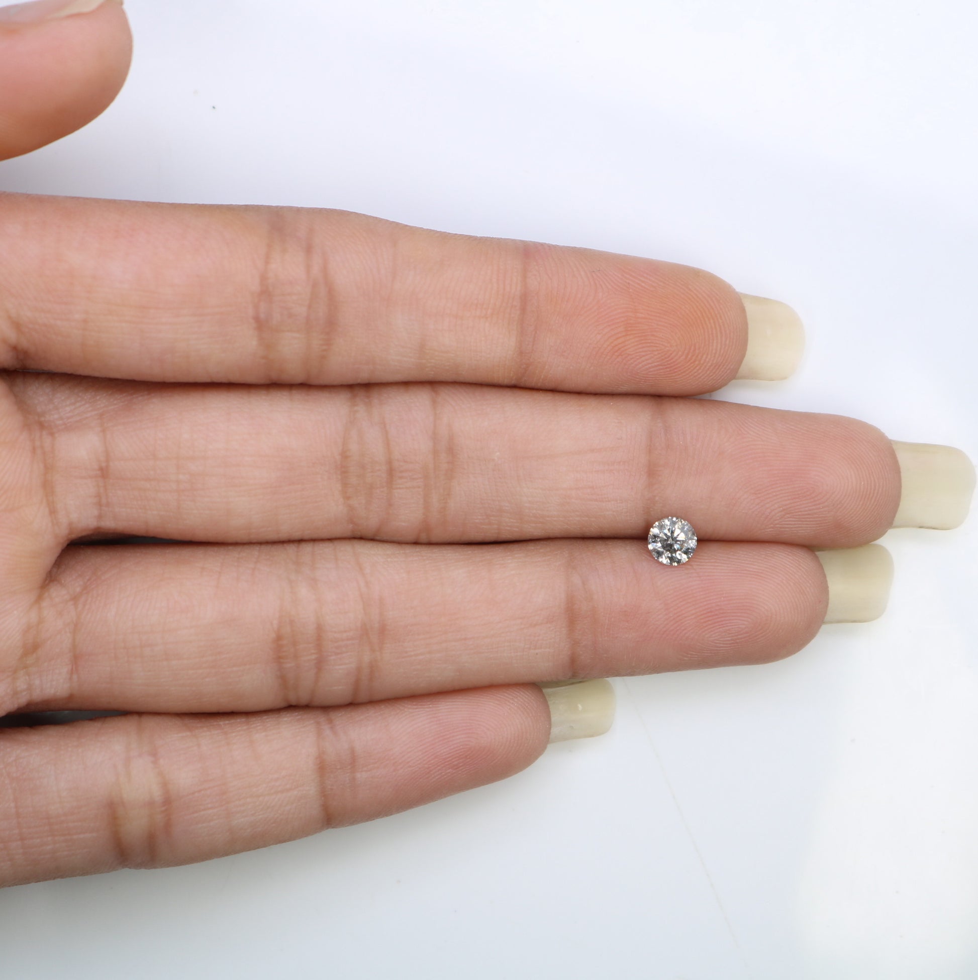 0.39 CT 4.50 x 2.90 MM Brilliant Cut Round Salt and Pepper Loose Diamond for Custom Engagement Rings, Unique Fine Jewelry & Ethical Bridal Jewelry - JayKrishna Diamond