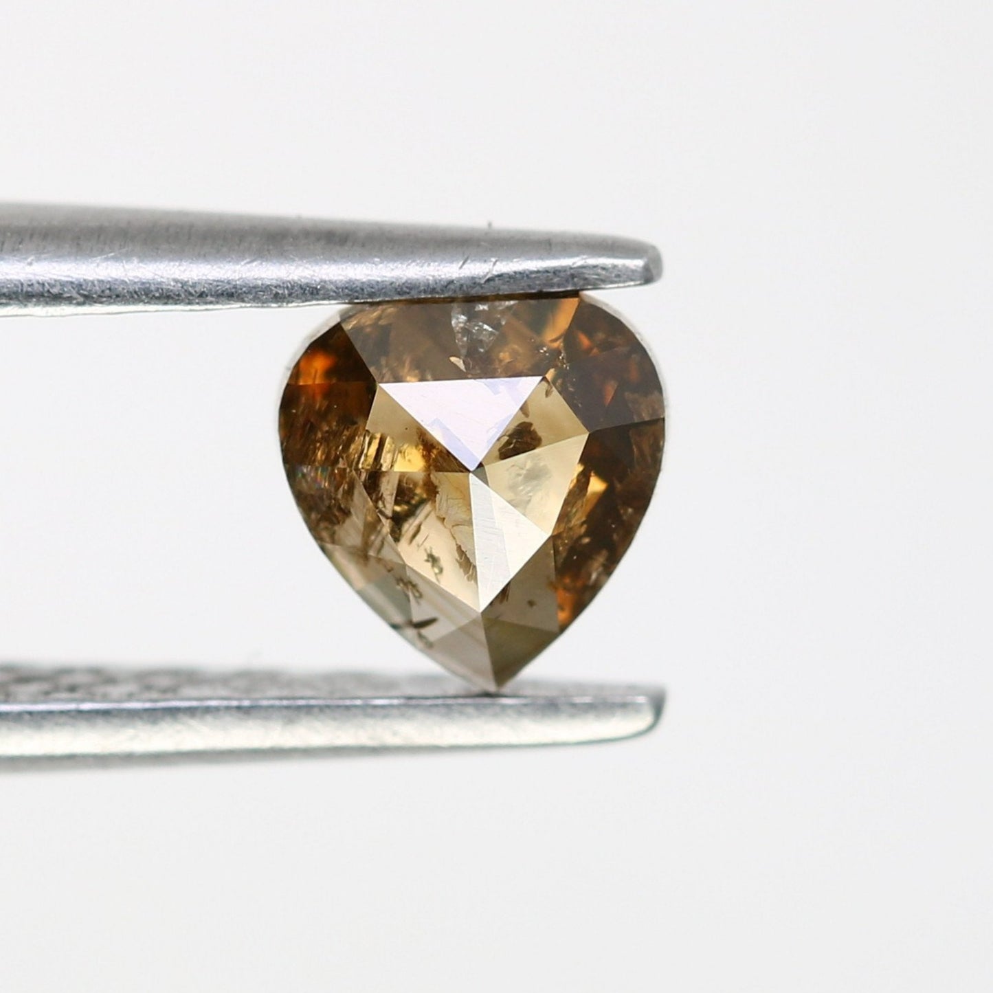 0.44 CT 4.9 MM Fancy Loose Brown Heart Shape Diamond For Wedding Ring