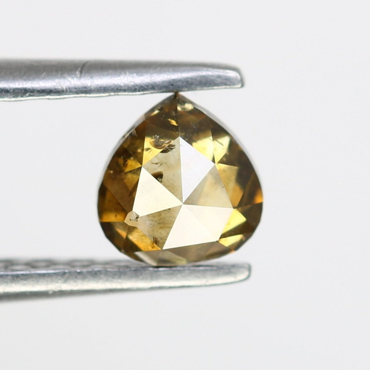 0.39 CT 4.5 MM Natural Brown Pear Shaped Loose Diamond For Galaxy Ring