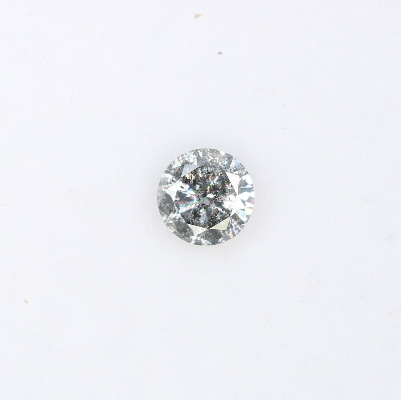 0.34 CT Salt And Pepper Brilliant Cut Natural Round Diamond For Engagement Ring