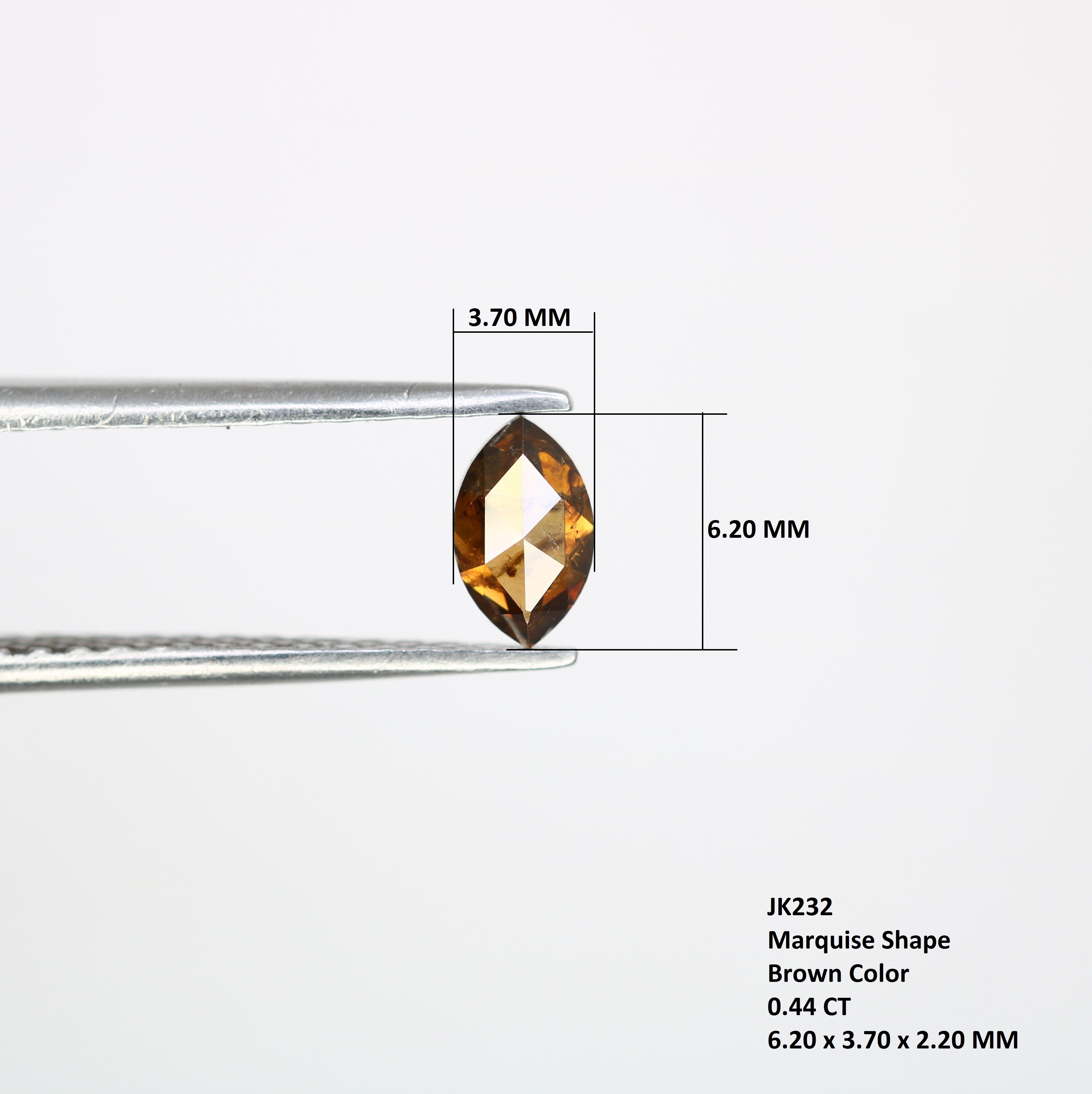 0.44 Carat 6.2 MM Marquise Shape Fancy Brown Color Diamond For Wedding Ring