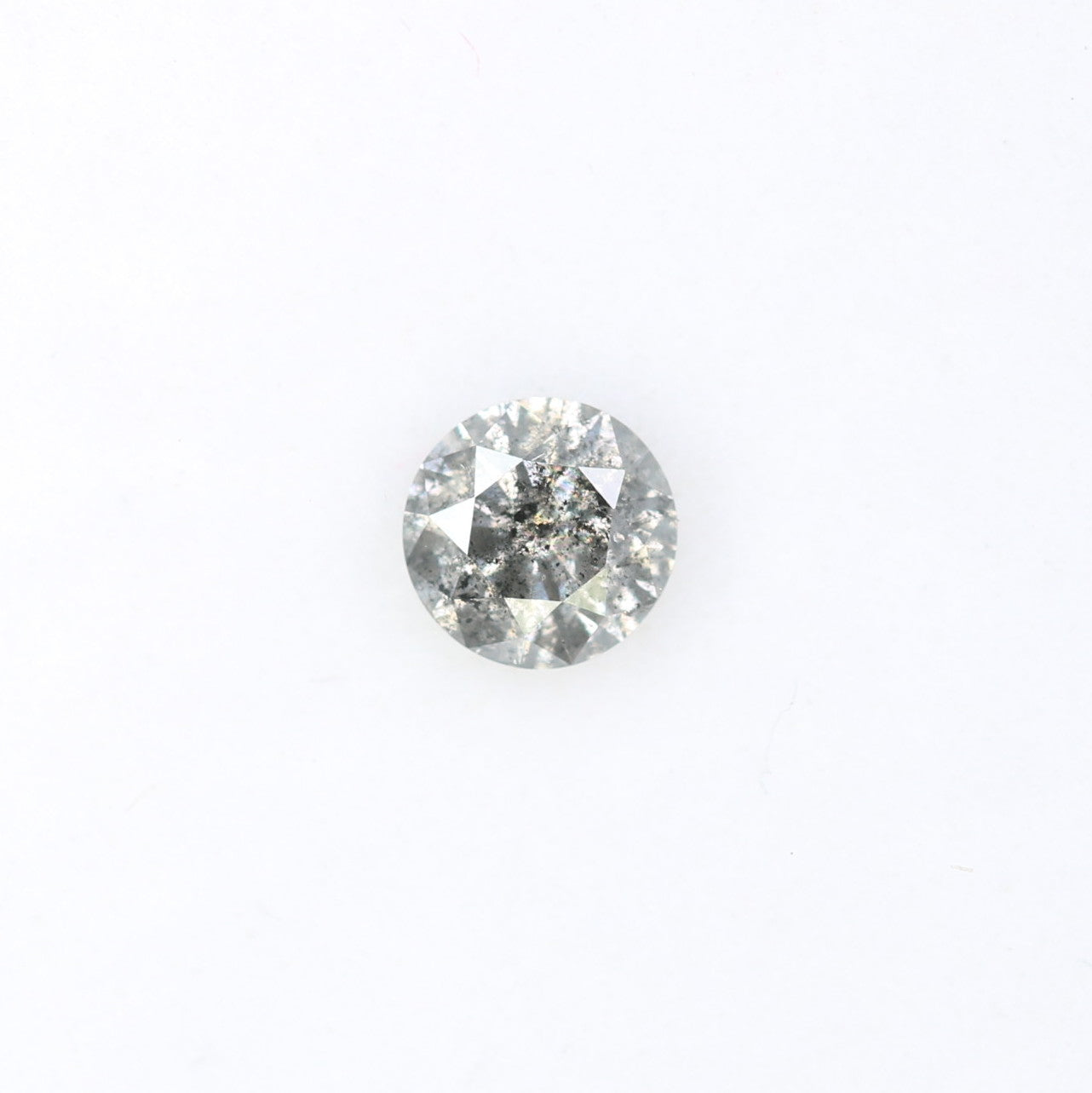 0.37 CT Round Brilliant Cut Salt and Pepper Diamond 4.50 x 2.80 MM | Natural Gemstone for Custom Engagement Rings, Unique Ethical Jewelry & Artisan Bridal Rings - JayKrishna Diamond