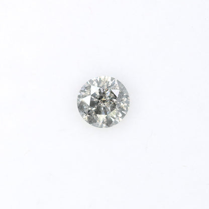 0.37 CT Round Brilliant Cut Salt and Pepper Diamond 4.50 x 2.80 MM | Natural Gemstone for Custom Engagement Rings, Unique Ethical Jewelry & Artisan Bridal Rings - JayKrishna Diamond