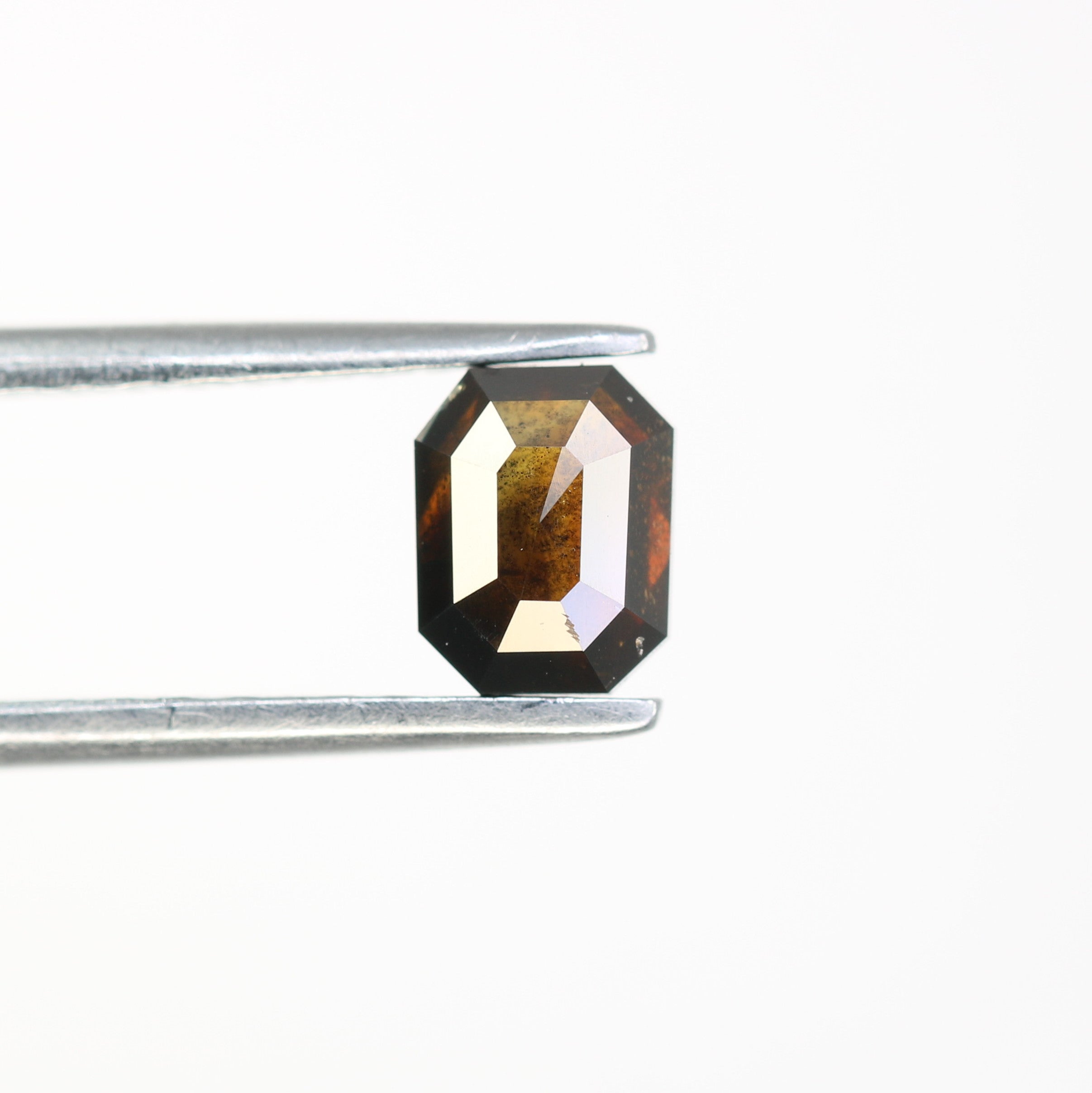 0.77 CT Dark Brown Emerald Shape Natural Loose Diamond For Engagement Ring