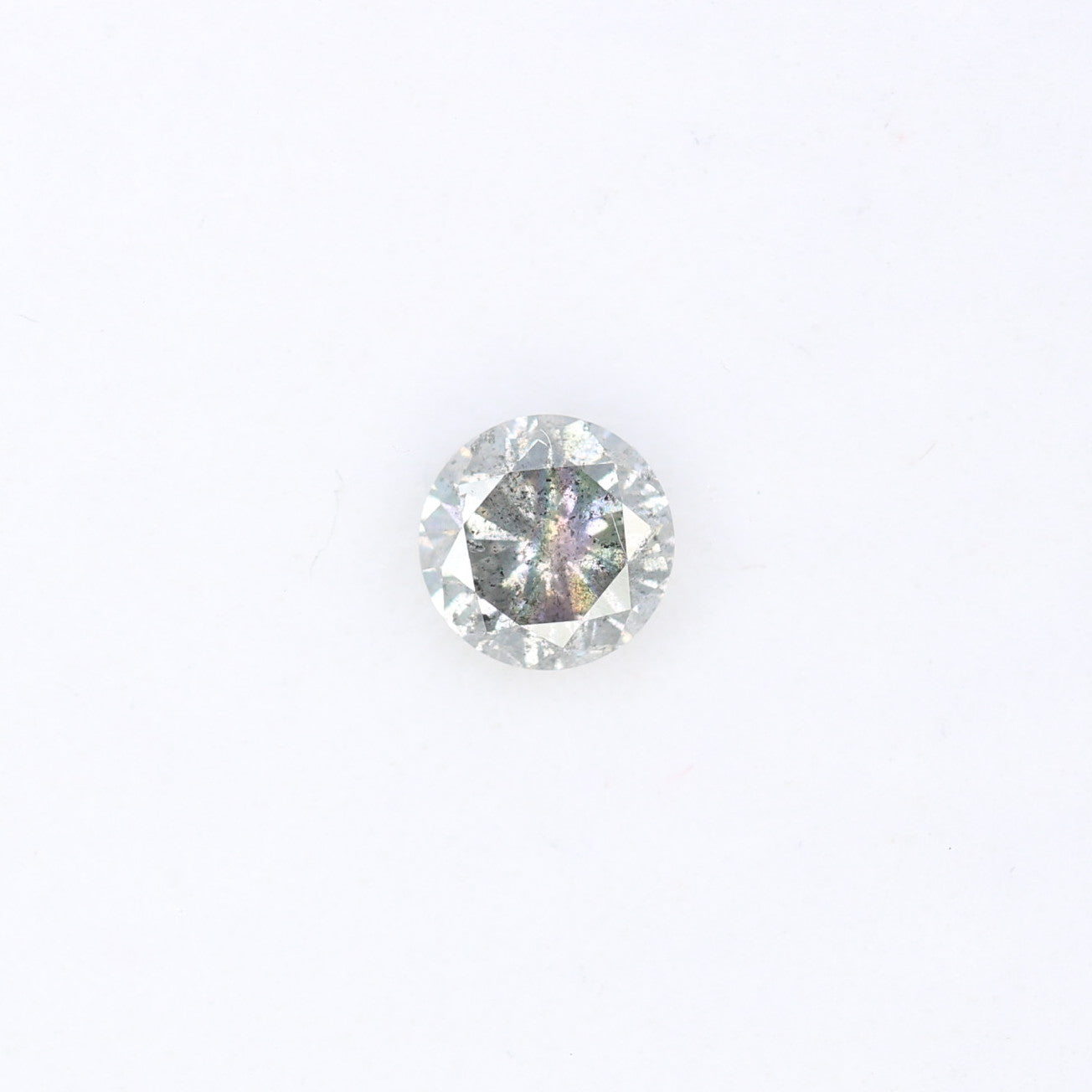 0.37 CT 4.50 MM Round Salt And Pepper Brilliant Cut Diamond For Engagement Ring