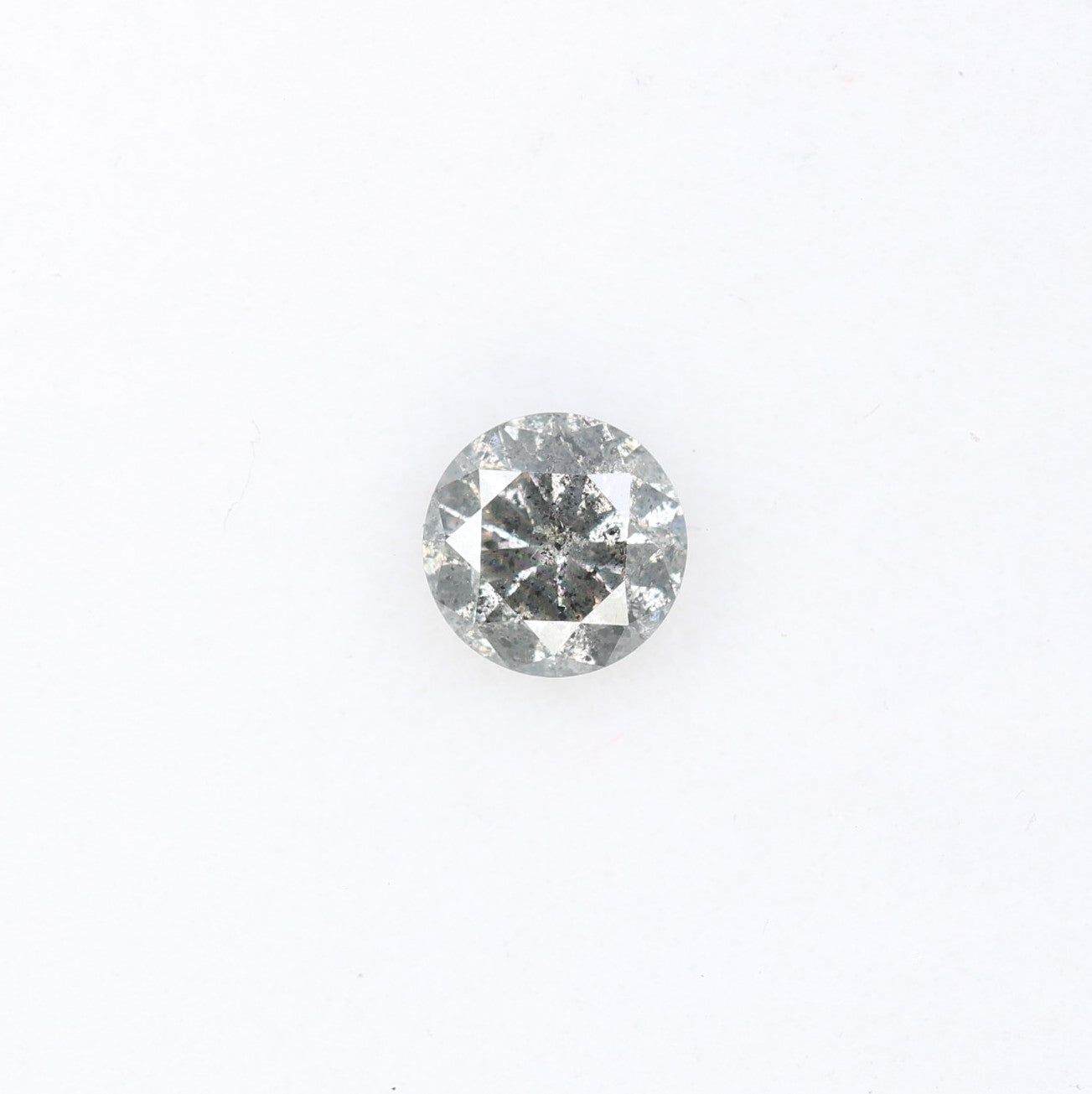0.39 CT Brilliant Cut Salt And Pepper Round Loose Diamond For Engagement Ring