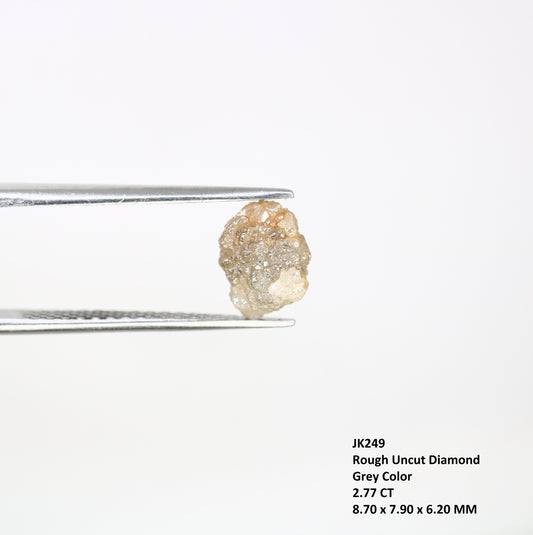 2.77 CT Irregular Shape Grey Uncut Raw Rough Diamond For Wedding Ring