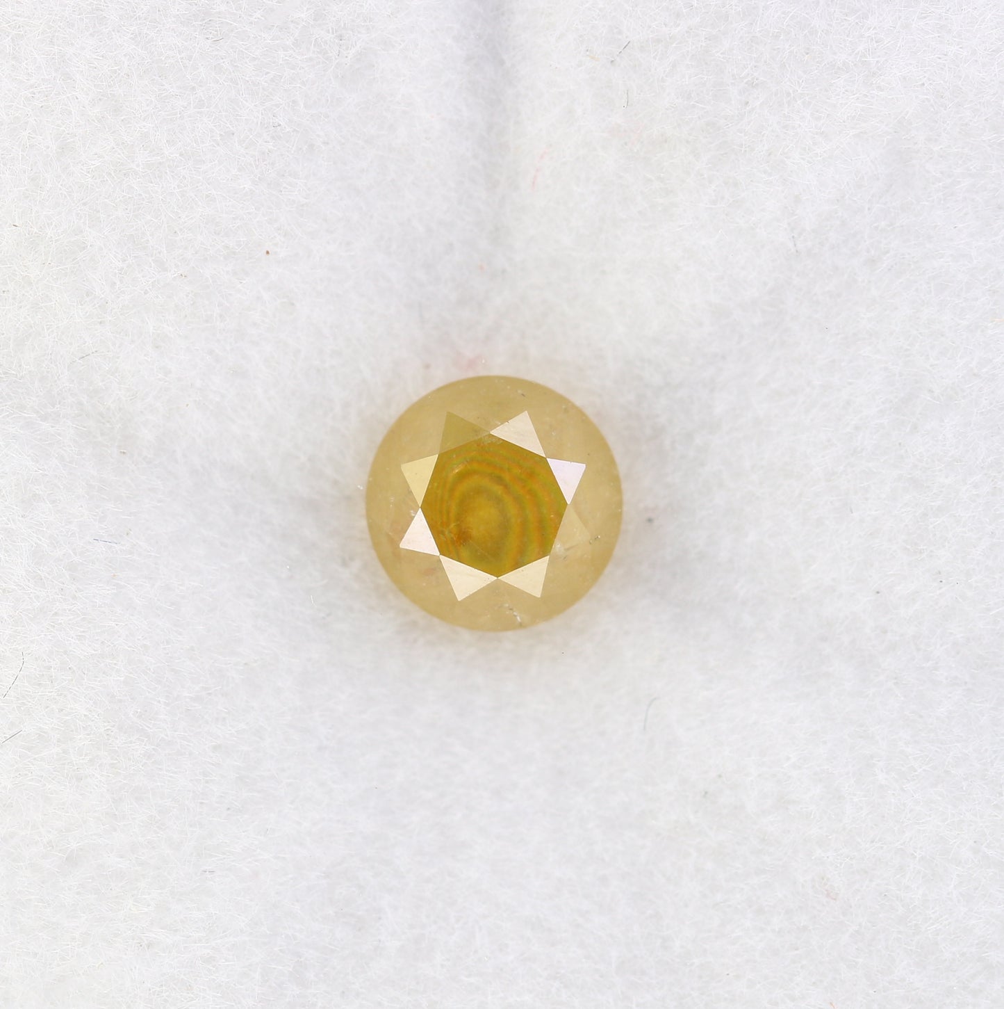 0.84 CT Round Brilliant Cut Yellow Diamond For Engagement Ring