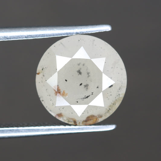 3.40 CT 9.50 MM Unique White Rustic Round Brilliant Cut Diamond For Jewelry - JayKrishna Diamond