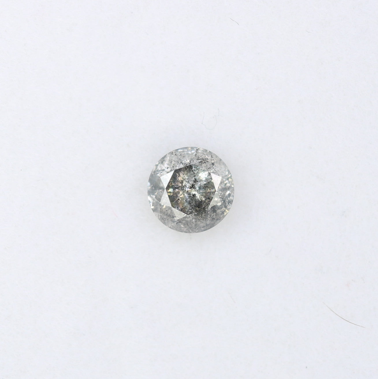 0.35 CT 4.20 MM Loose Salt And Pepper Round Brilliant Cut Diamond For Engagement Ring