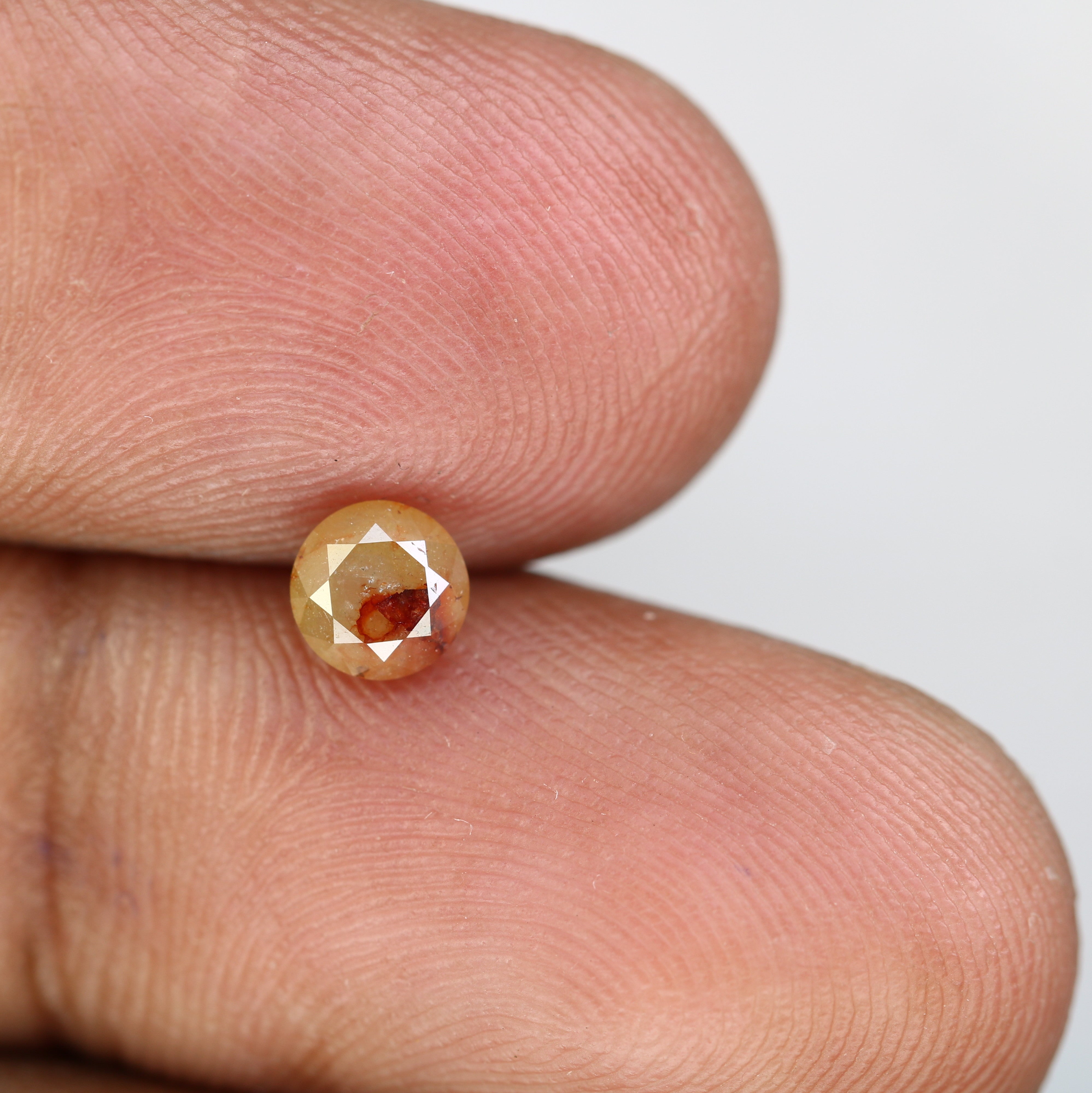 0.67 CT Peach Loose Natural Round Brilliant Cut Diamond For Proposal Ring