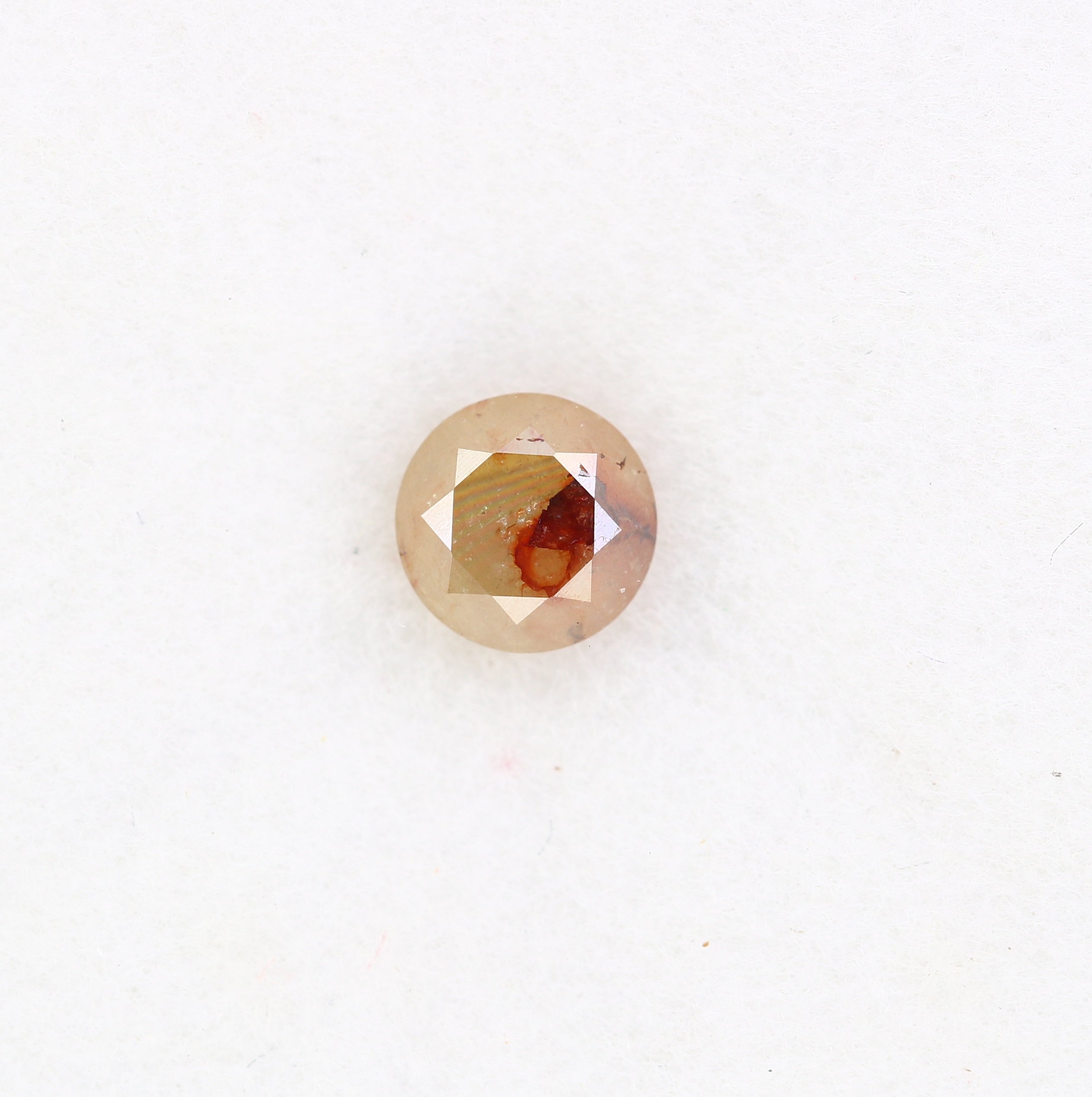 0.67 CT Peach Loose Natural Round Brilliant Cut Diamond For Proposal Ring