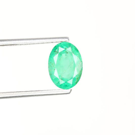 1.17 CT Natural Green Oval Shape Emerald Sapphire Gemstone For Wedding Ring | Gift For Girlfriend | Valentine's Day Gift