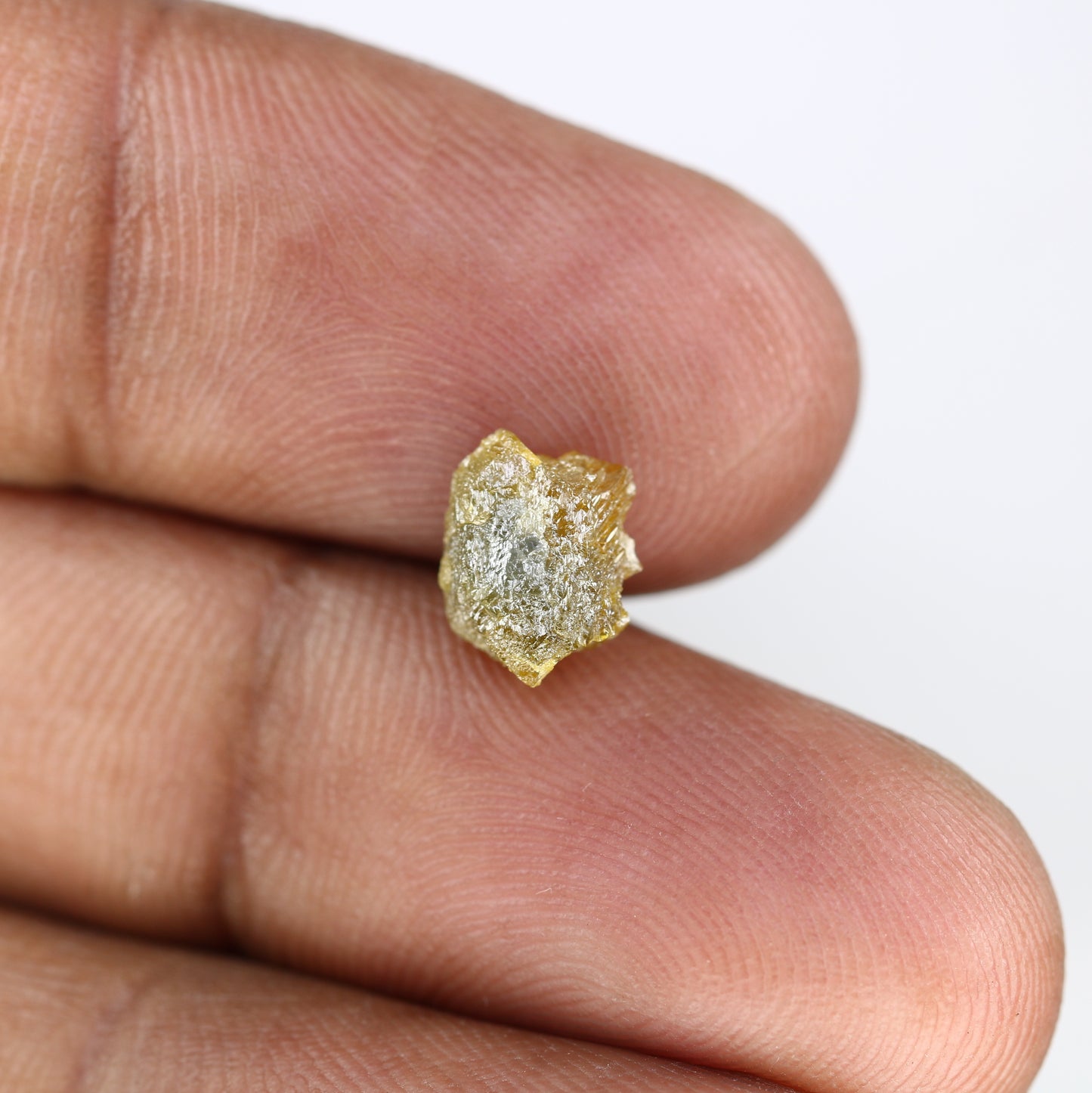 1.95 CT Raw Greenish Rough Uncut Irregular Shape Diamond For Wedding Ring