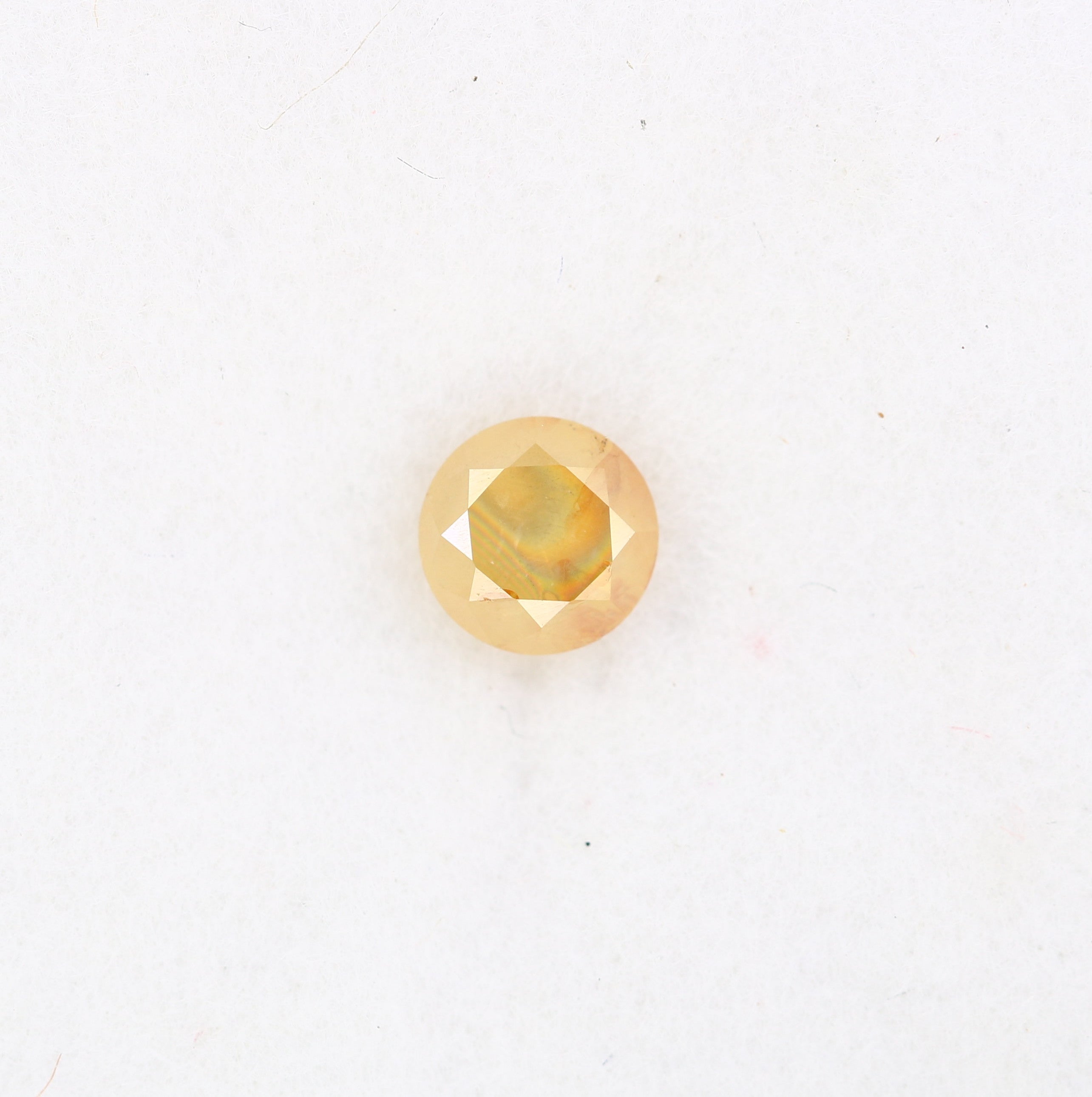 0.50 CT Light Yellow Loose Round Brilliant Cut Diamond For Engagement Ring