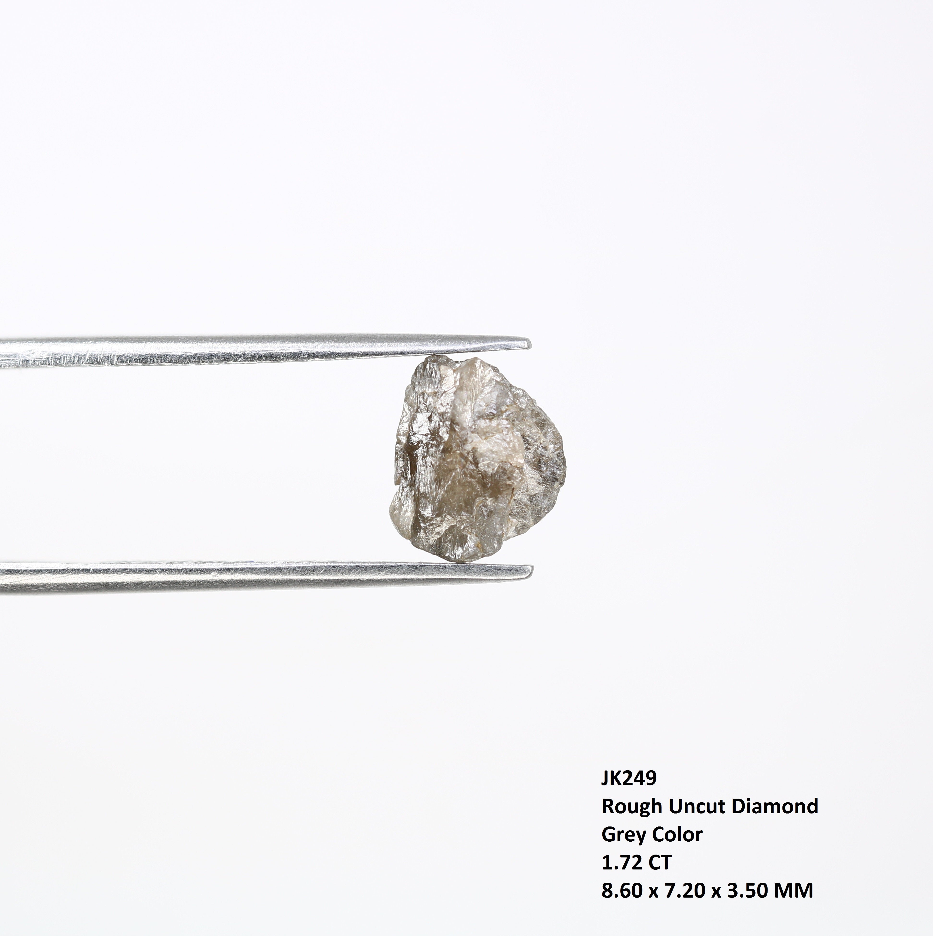 1.72 CT Rough Grey Irregular Shape Raw Diamond For Engagement Ring