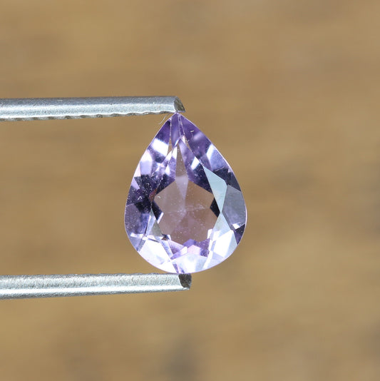 0.90 CT Unique Purple Amethyst Pear Shape Gemstone For Proposal Ring