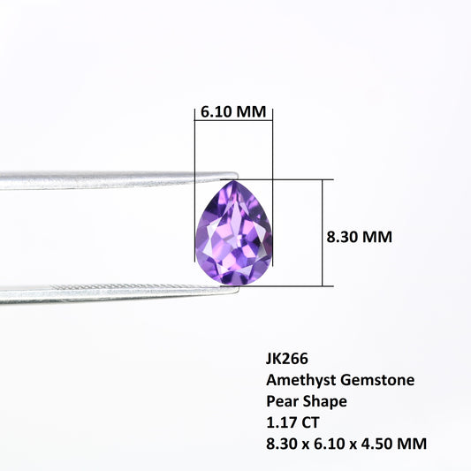 1.17 CT Amethyst Gemstone Pear Shape Purple Gemstone For Engagement Ring