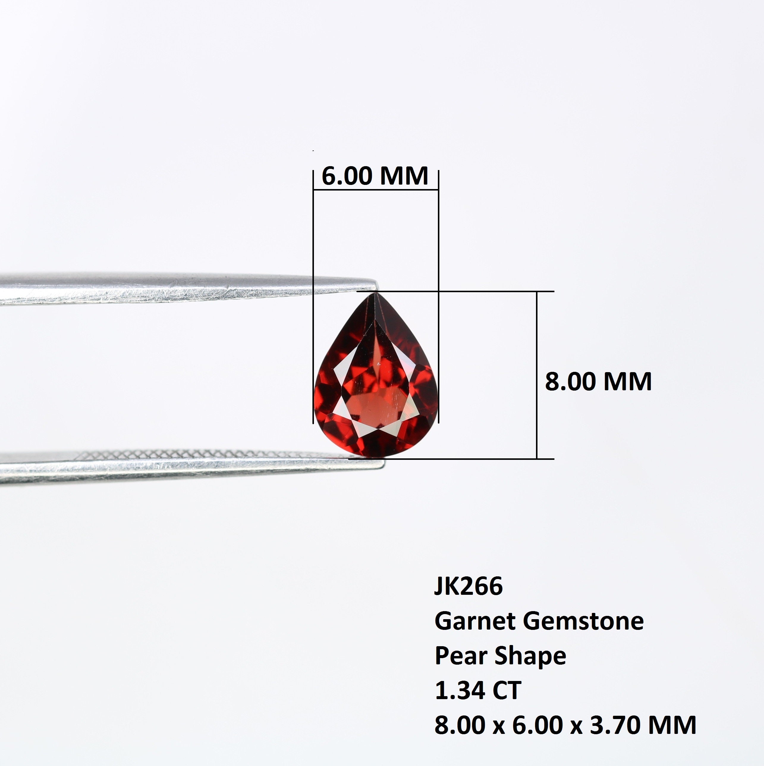 1.34 CT Red Stone Pear Shape Garnet Gemstone For Engagement Ring