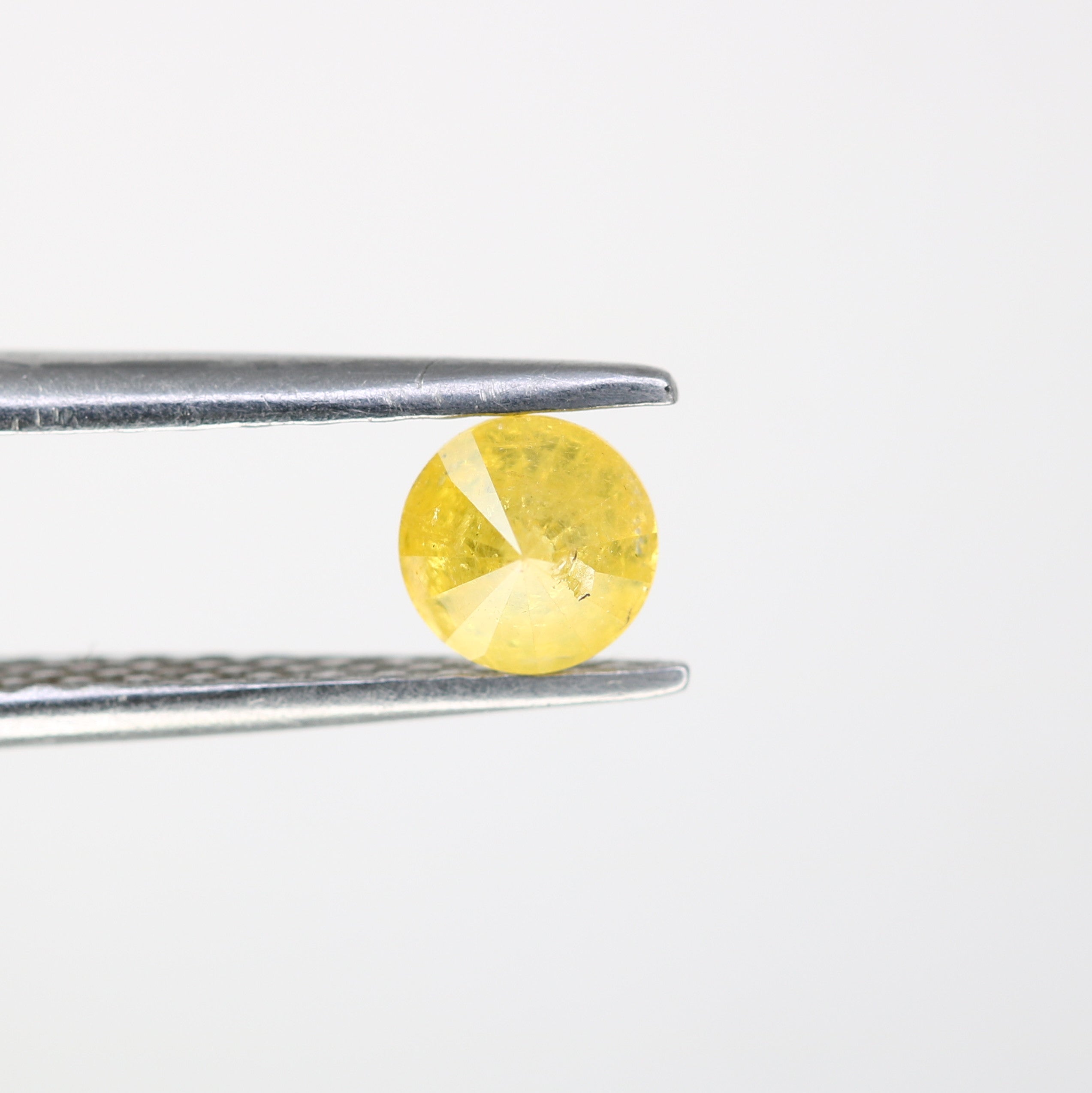 0.47 CT Round Brilliant Cut Natural Yellow Loose Diamond For Engagement Ring