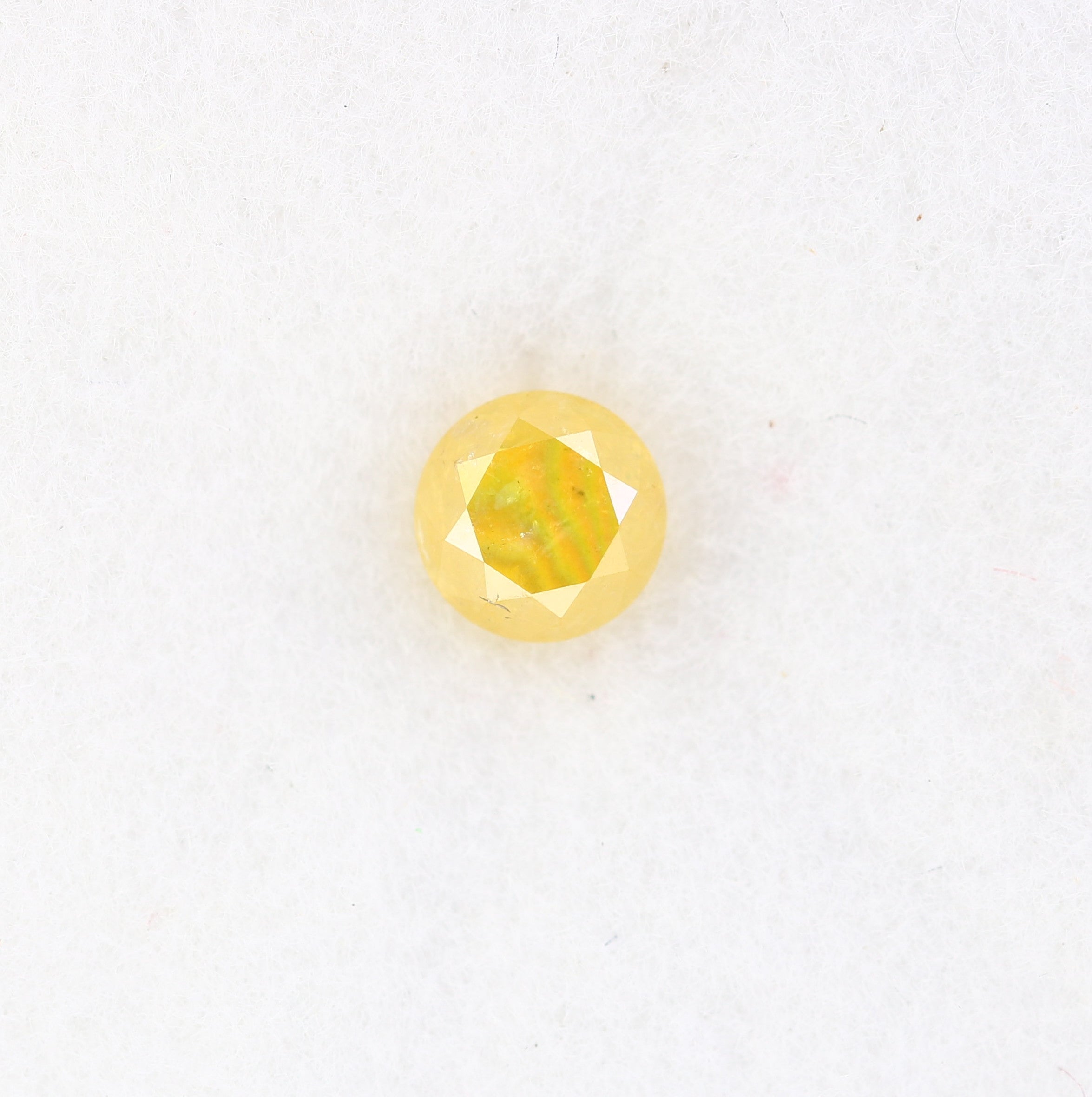0.47 CT Round Brilliant Cut Natural Yellow Loose Diamond For Engagement Ring
