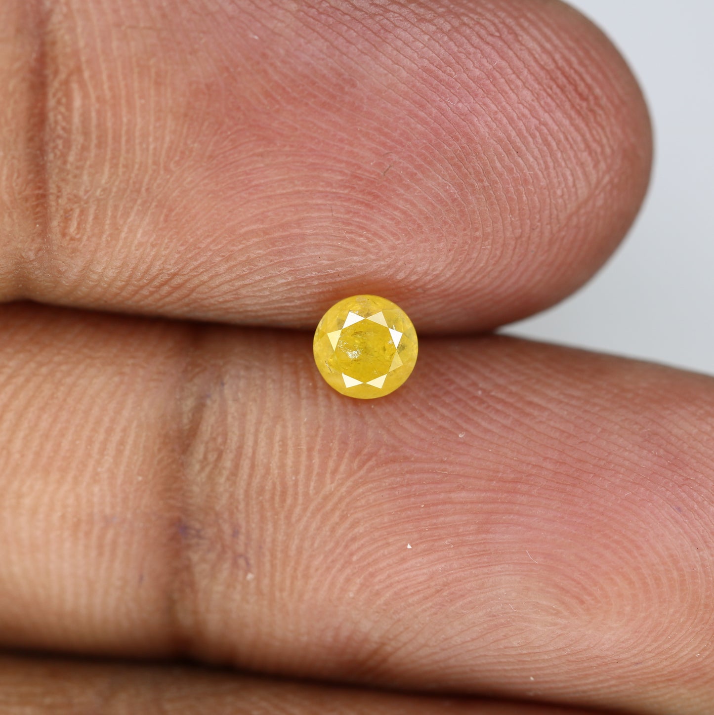 0.47 CT Round Brilliant Cut Natural Yellow Loose Diamond For Engagement Ring