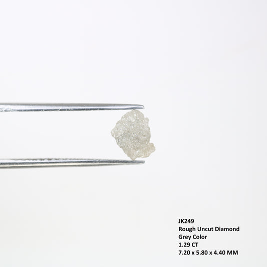 1.29 CT Irregular Shape Rough Grey Raw Uncut Diamond For Wedding Ring
