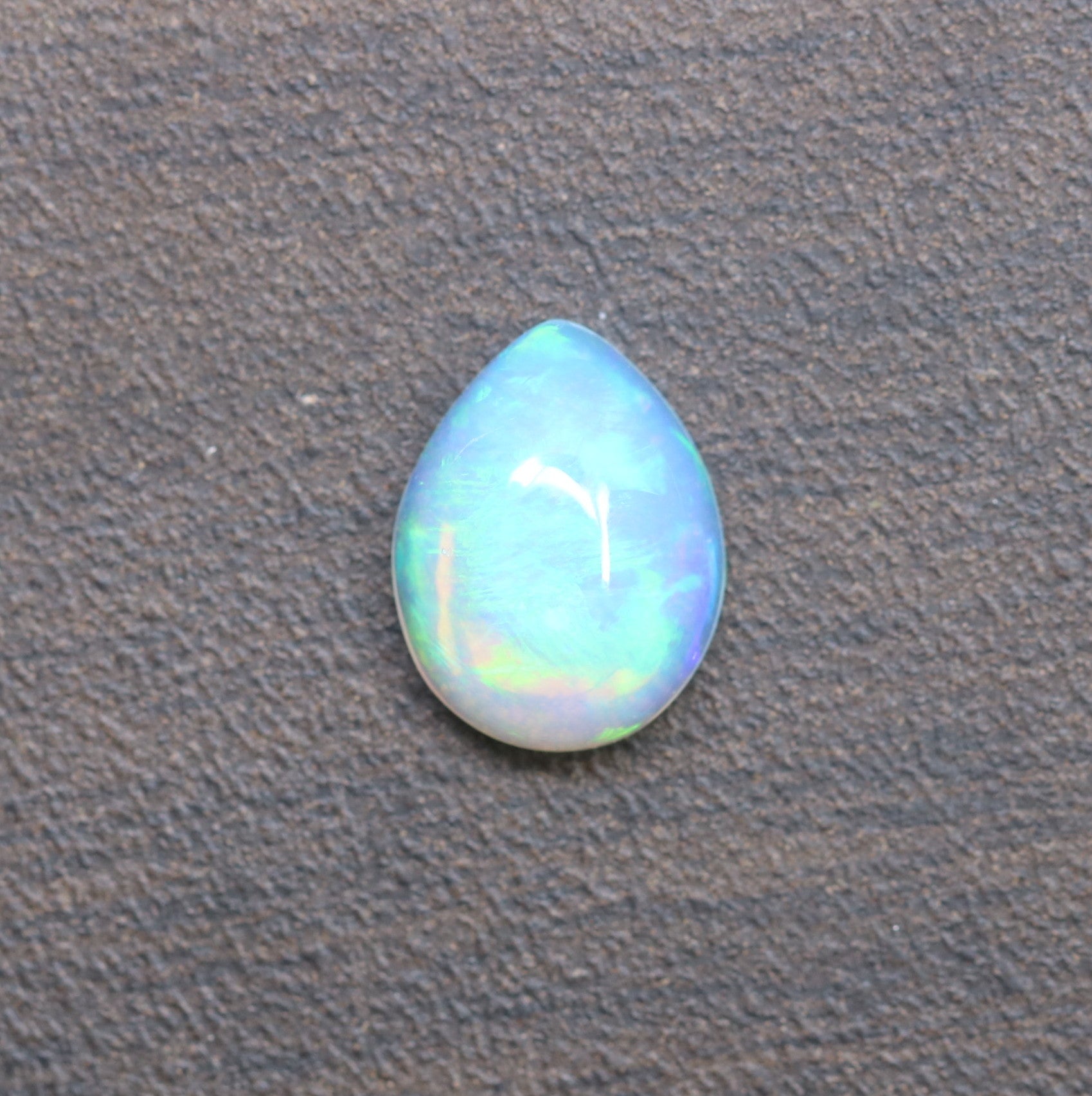 1.49 CT 10.40 x 8.00  MM Opal Gemstone Rainbow Blue Pear Shape Stone For Engagement Ring