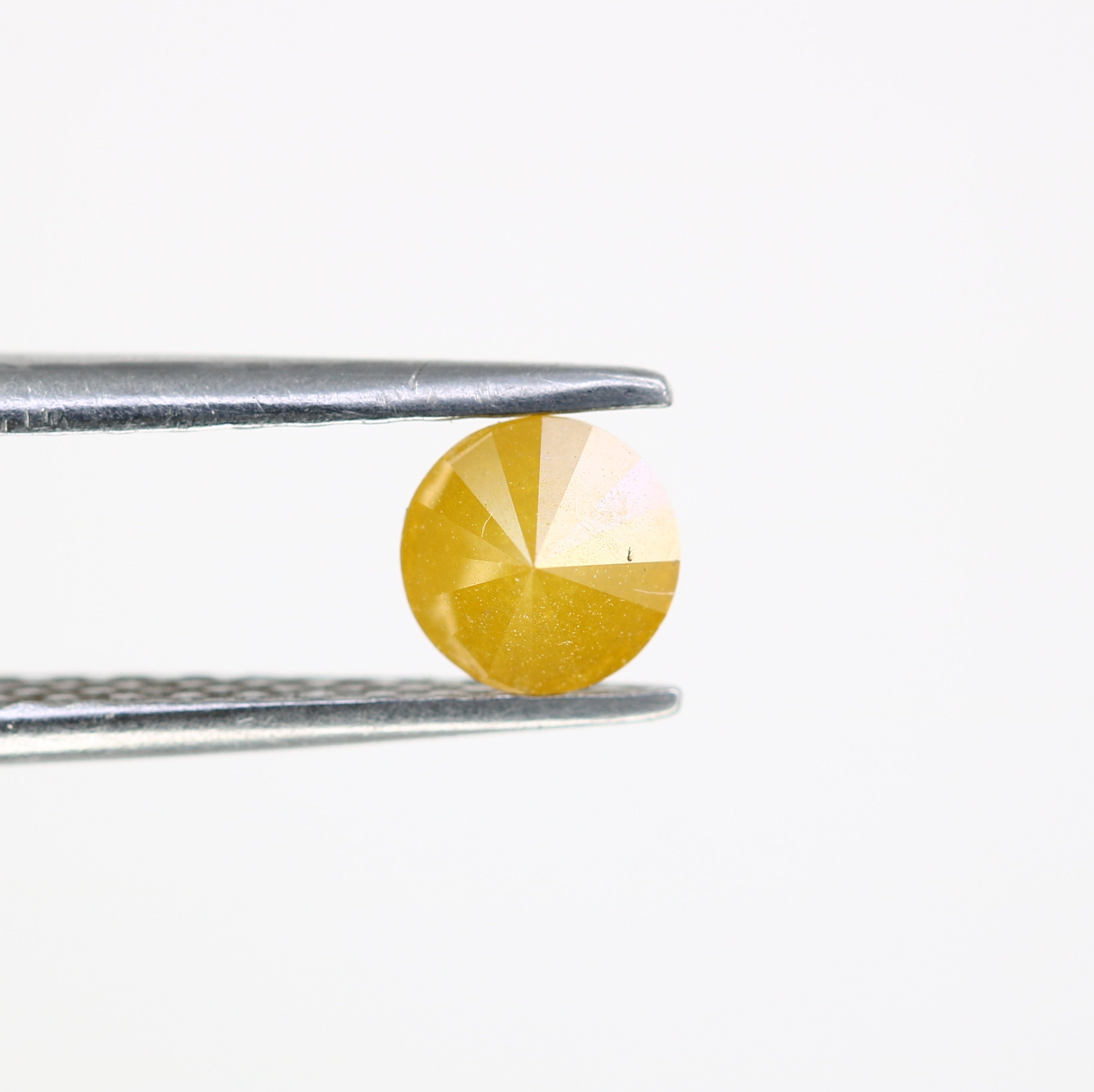 0.57 CT Natural Yellow Round Brilliant Cut Diamond For Engagement Ring