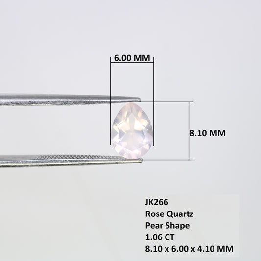 1.06 CT 8.10 MM Beautiful Pear Shape Rose Quartz Gemstone For Pendant