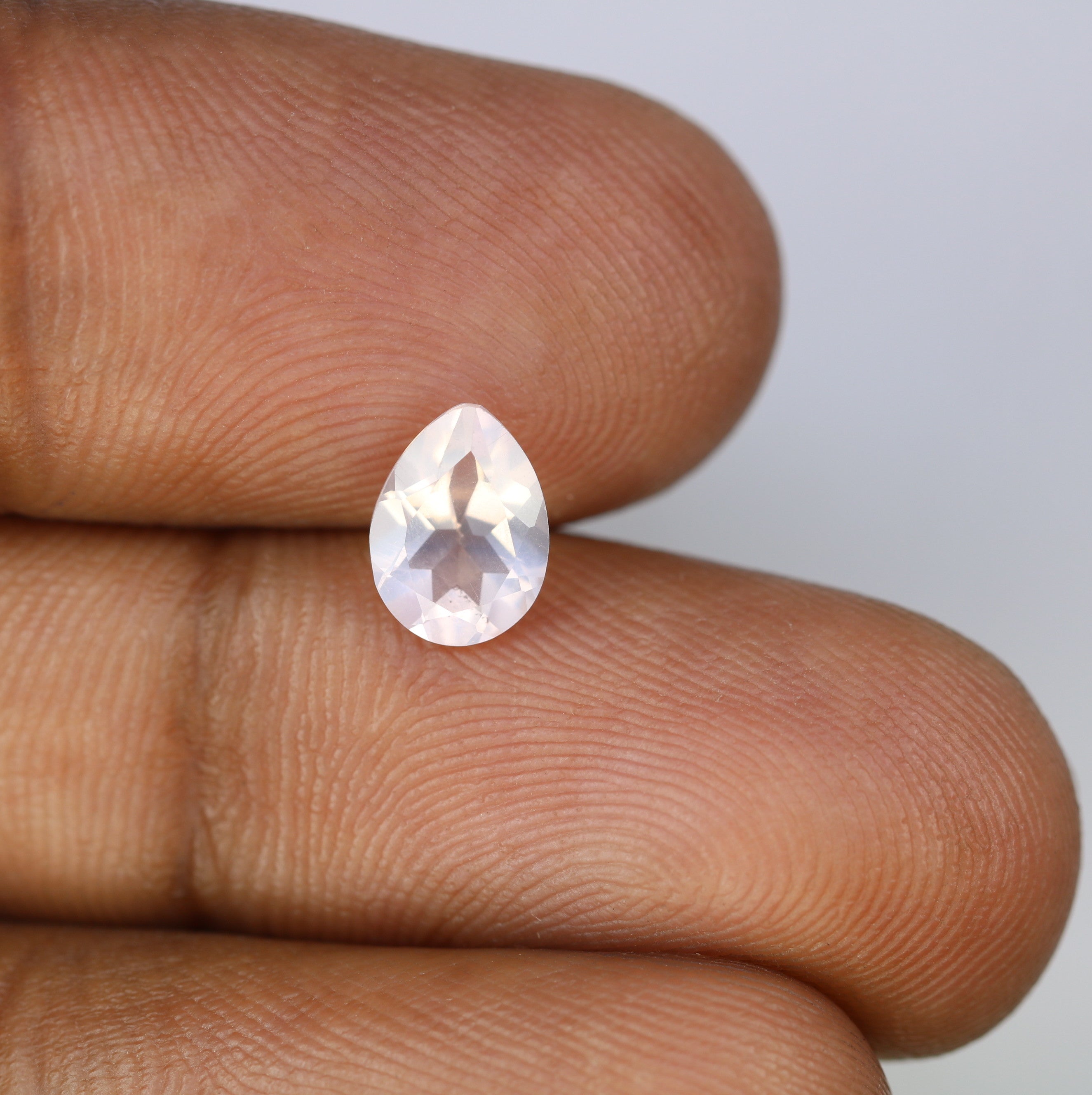 1.06 CT 8.10 MM Beautiful Pear Shape Rose Quartz Gemstone For Pendant