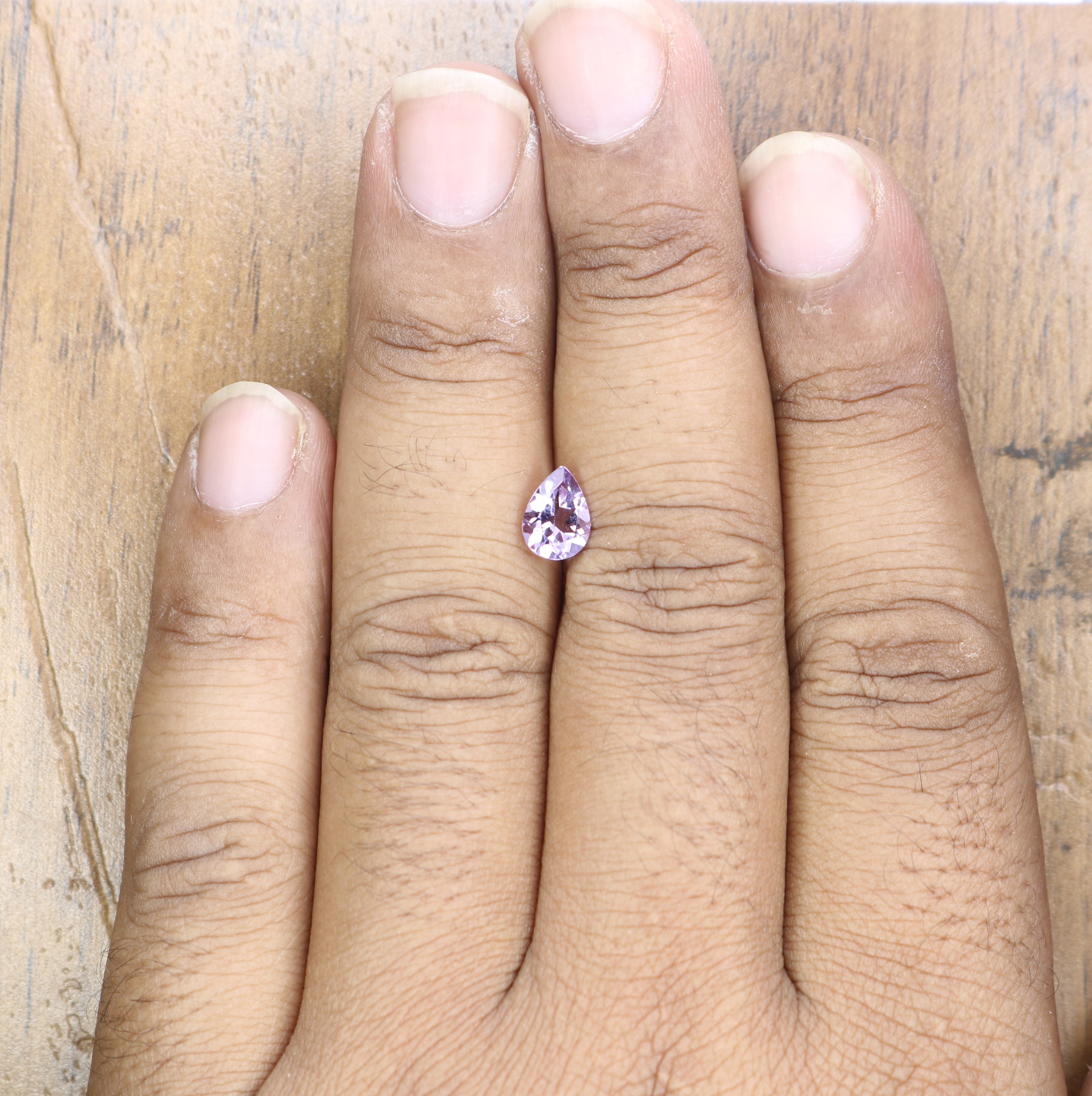 0.98 CT Natural Purple Amethyst Pear Shape Gemstone For Wedding Ring