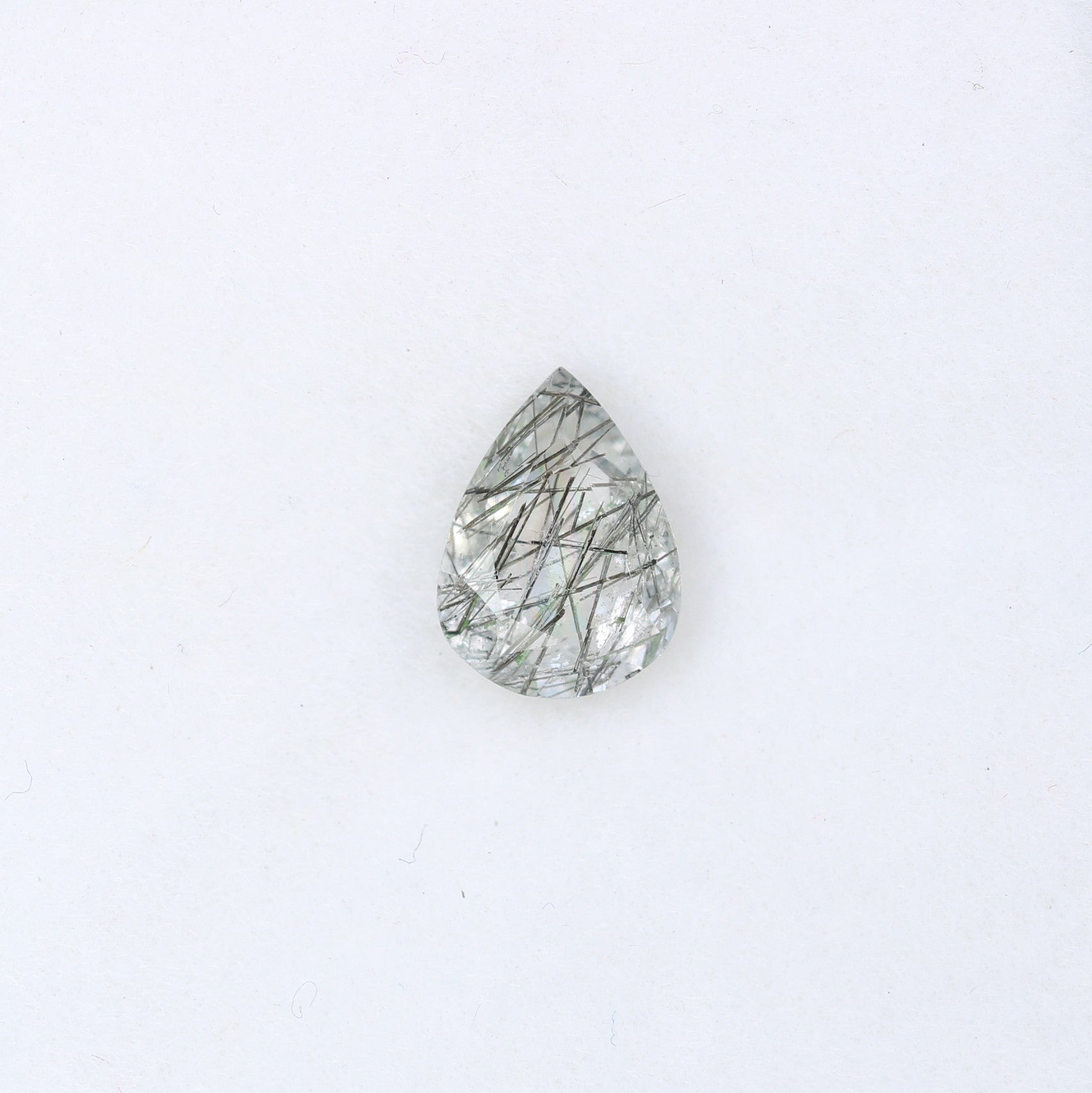 0.86 CT 8.00 MM Pear Shape Black Rutile Natural Gemstone For Engagement Ring