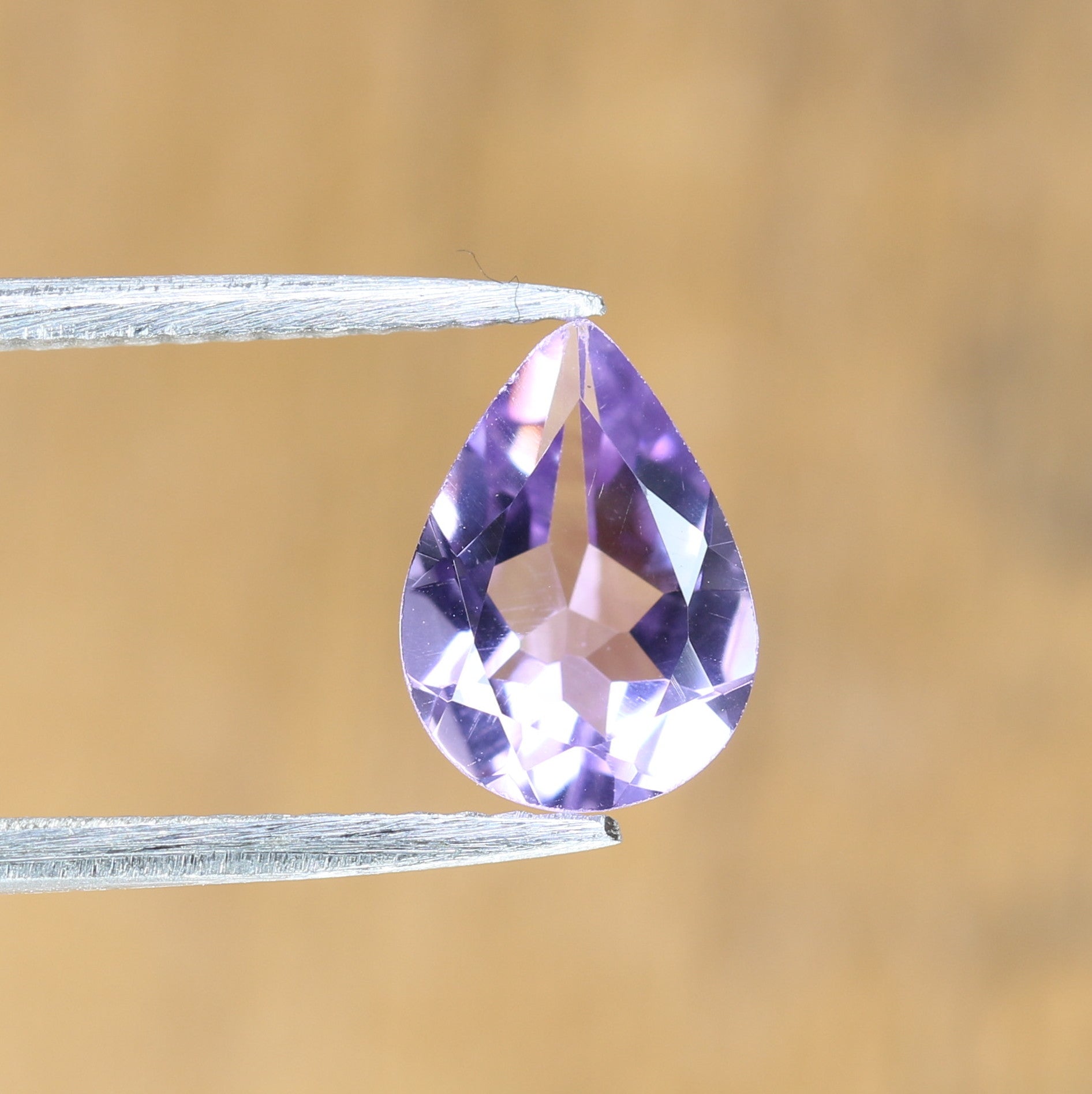 0.85 CT Loose Pear Cut Purple Amethyst Gemstone For Proposal Ring