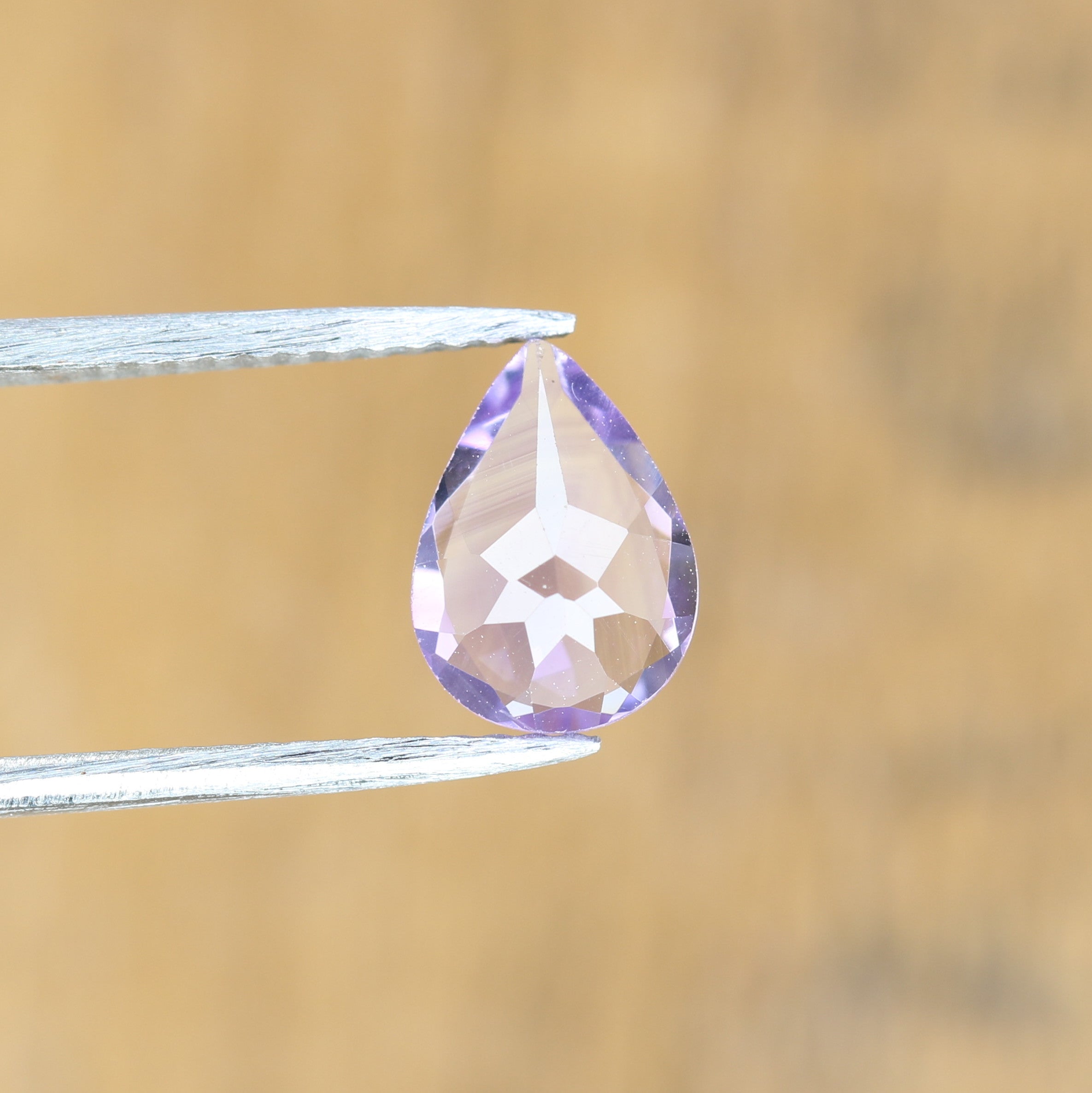 0.85 CT Loose Pear Cut Purple Amethyst Gemstone For Proposal Ring