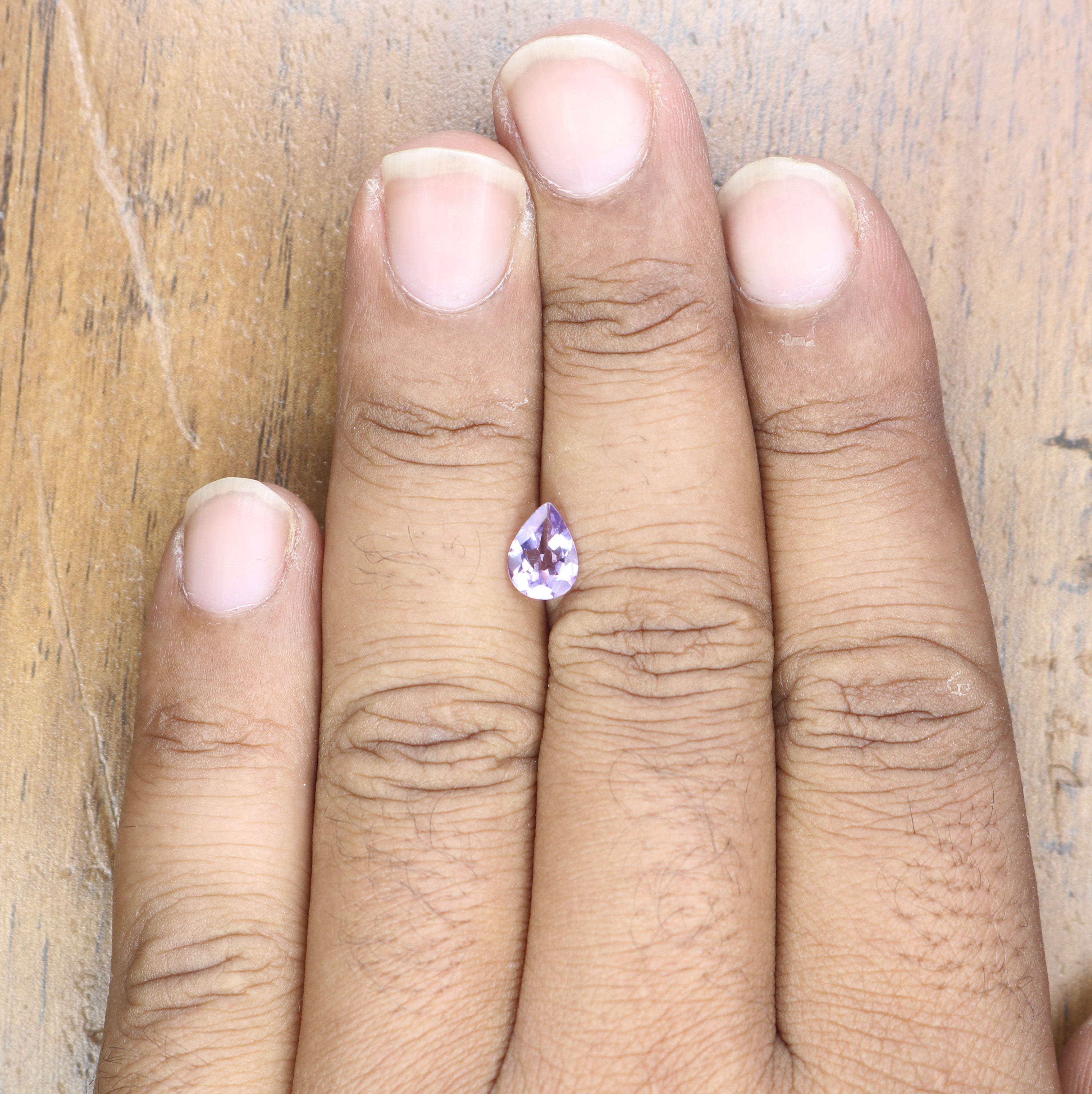 0.85 CT Loose Pear Cut Purple Amethyst Gemstone For Proposal Ring