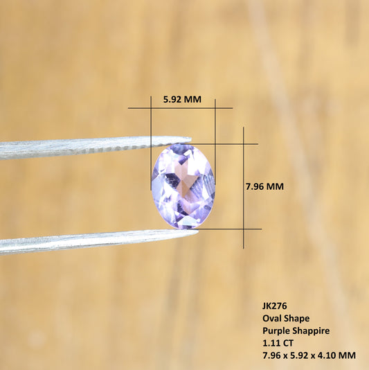 1.11 CT Purple Amethyst Loose Oval Shape Galaxy Natural Gemstone For Engagement Ring