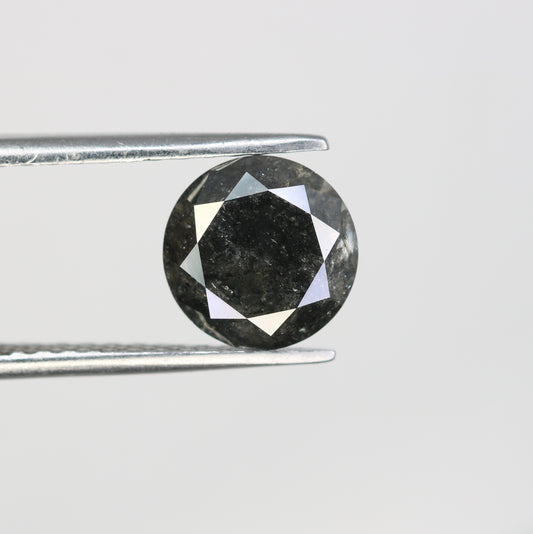 2.30 Carat Salt And Pepper Loose Round Brilliant Cut Diamond For Galaxy Ring - JayKrishna Diamond