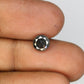 1.29 Carat Natural Salt And Pepper Round Brilliant Cut Diamond For Engagement Ring