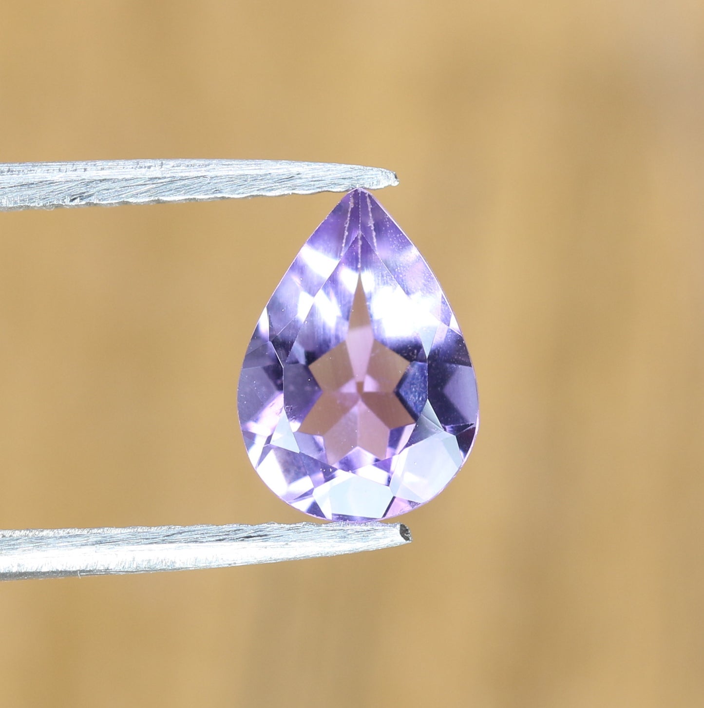 CT Fancy Purple Amethyst Natural Pear Shape Gemstone For