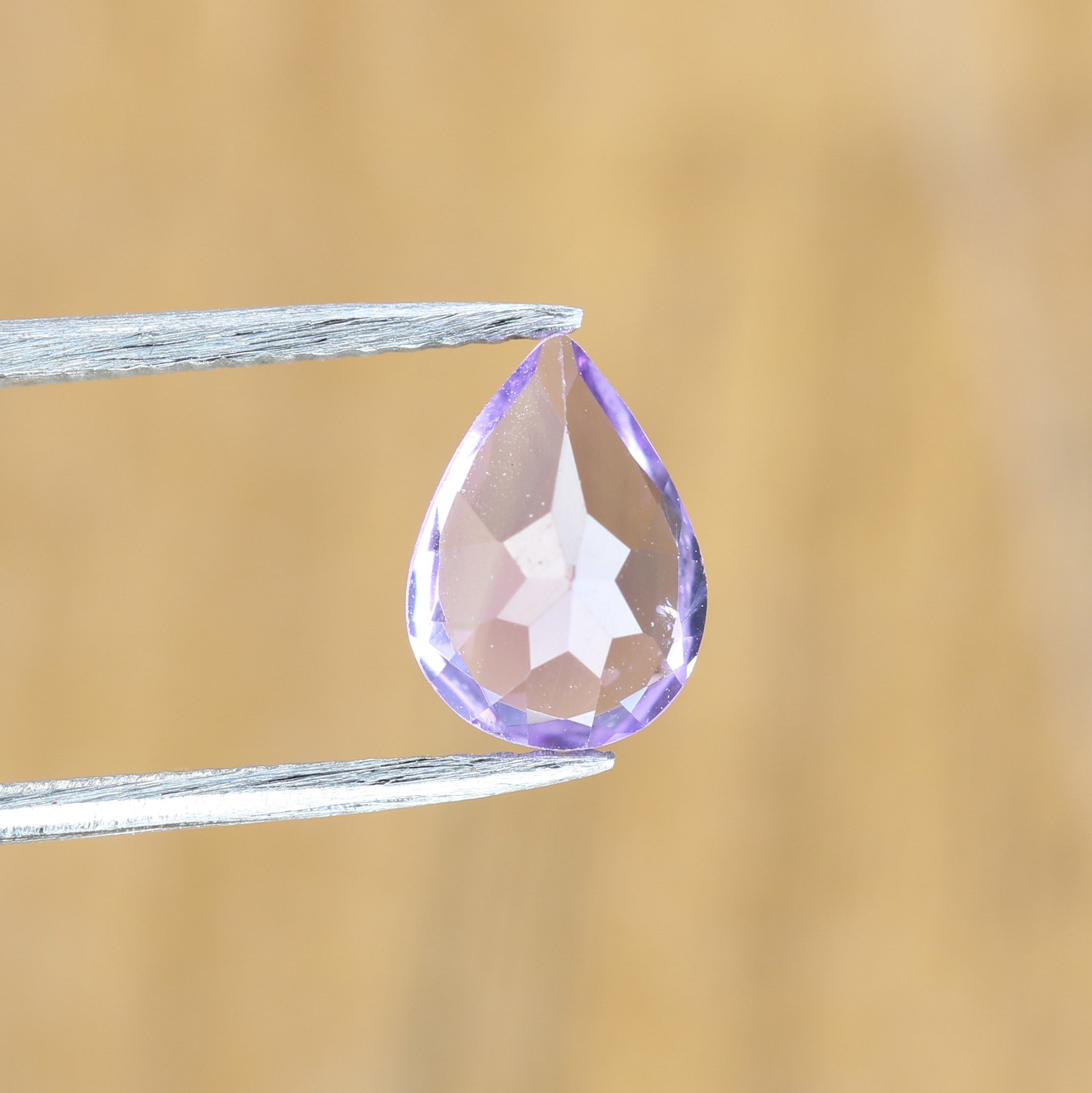 0.84 CT Fancy Purple Amethyst Natural Pear Shape Gemstone For Promise Ring