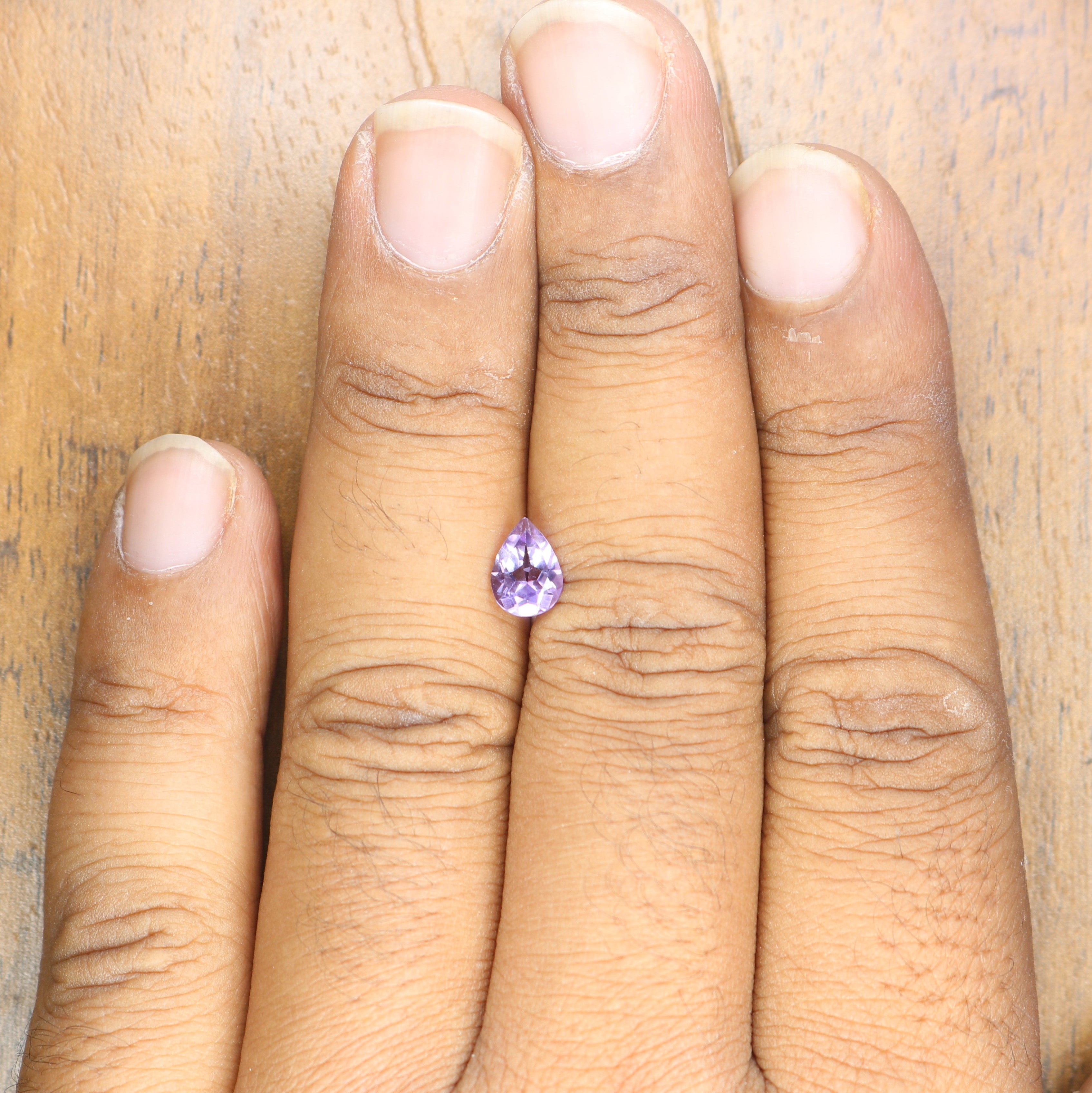0.84 CT Fancy Purple Amethyst Natural Pear Shape Gemstone For Promise Ring